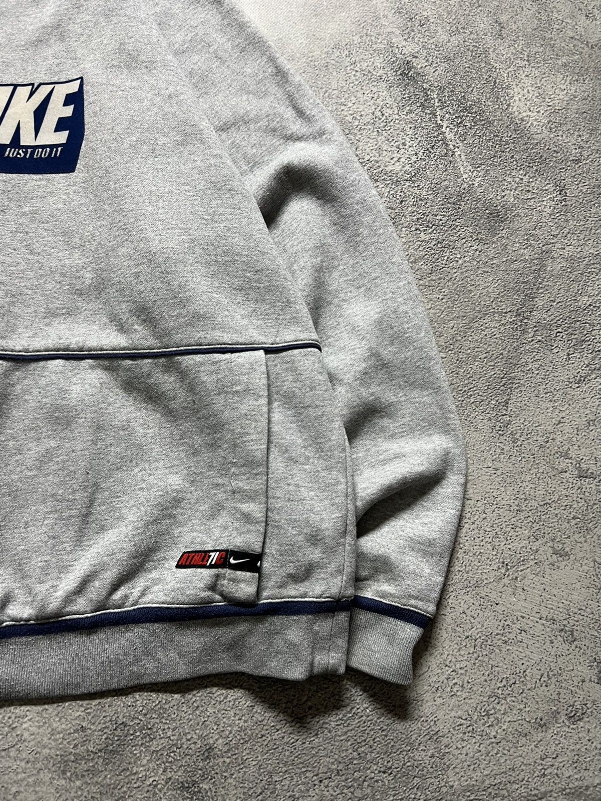 Nike × Vintage Vintage Y2k Nike 🩶 Just Do It Velour Big Logo Hoodie 00’s Size US S / EU 44-46 / 1 - 6 Thumbnail