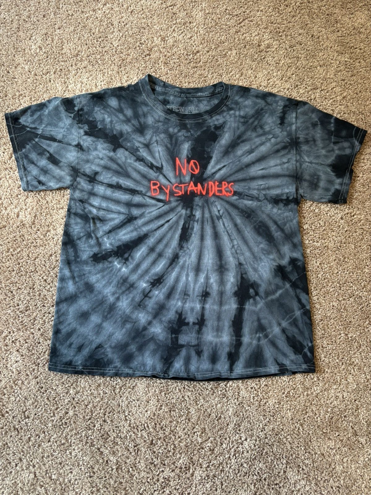 Travis Scott Travis Scott “No Bystanders” Astroworld Tour Tie-Dye T-Shirt Size US L / EU 52-54 / 3 - 1 Thumbnail