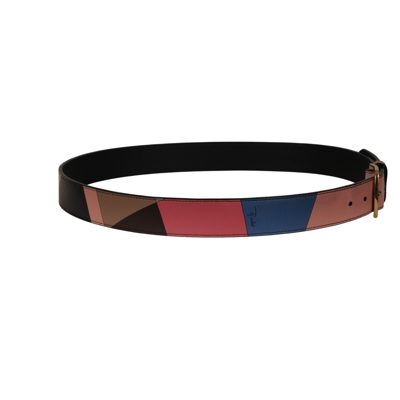 Supreme Emilio Pucci Supreme Logo Leather Belt Dusty Pink Blue Tan Size ONE SIZE - 5 Thumbnail