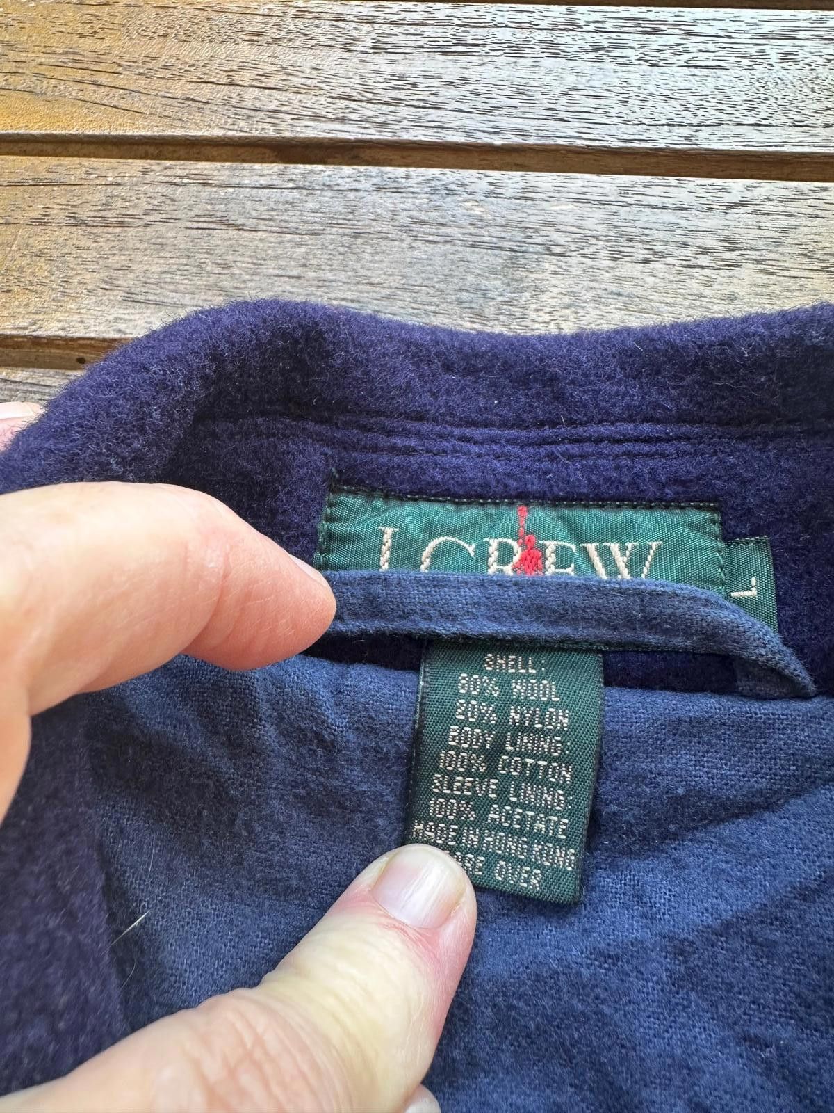 J.Crew Vintage J.Crew Wool Field Jacket Navy 80/20 Wool Nylon L Size US L / EU 52-54 / 3 - 2 Thumbnail
