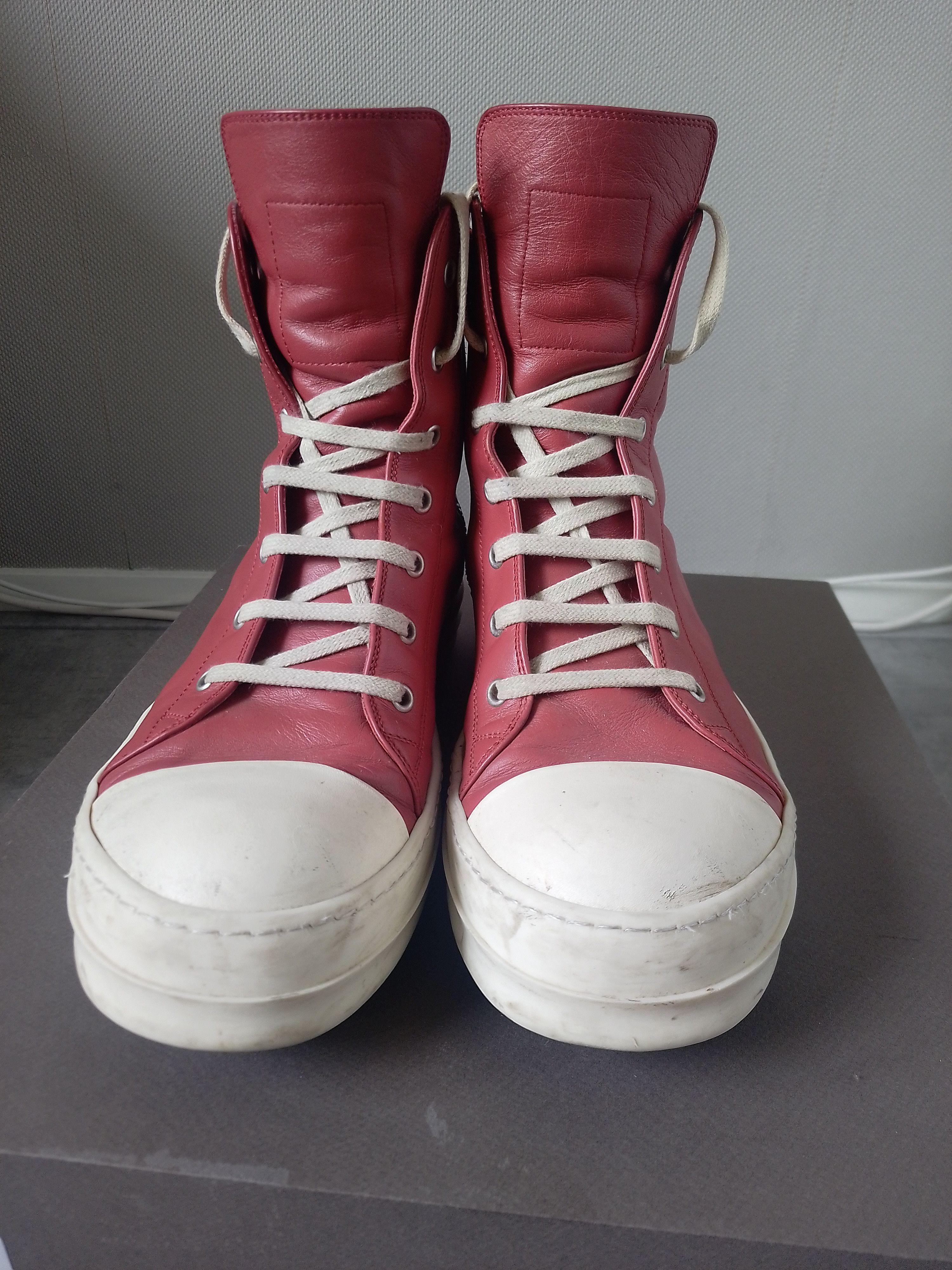 Rick Owens Carnelian Red Ramones Size US 10 / EU 43 - 4 Thumbnail