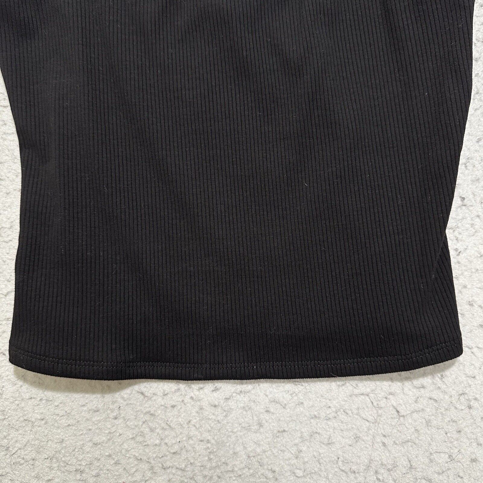 Other Lulus Medium Ribbed Cropped Tank Top Wide Strap Square Neck Size M / US 6-8 / IT 42-44 - 4 Thumbnail