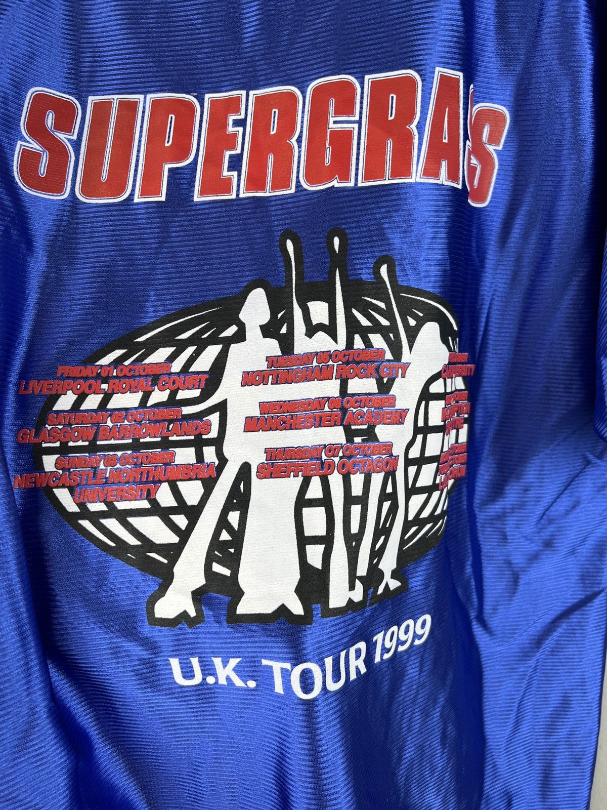Band Tees 💥RARE💥 SUPERGRASS 1999 U.K TOUR JERSEY BAND TEE Y2K STYLE Size US XL / EU 56 / 4 - 9 Thumbnail