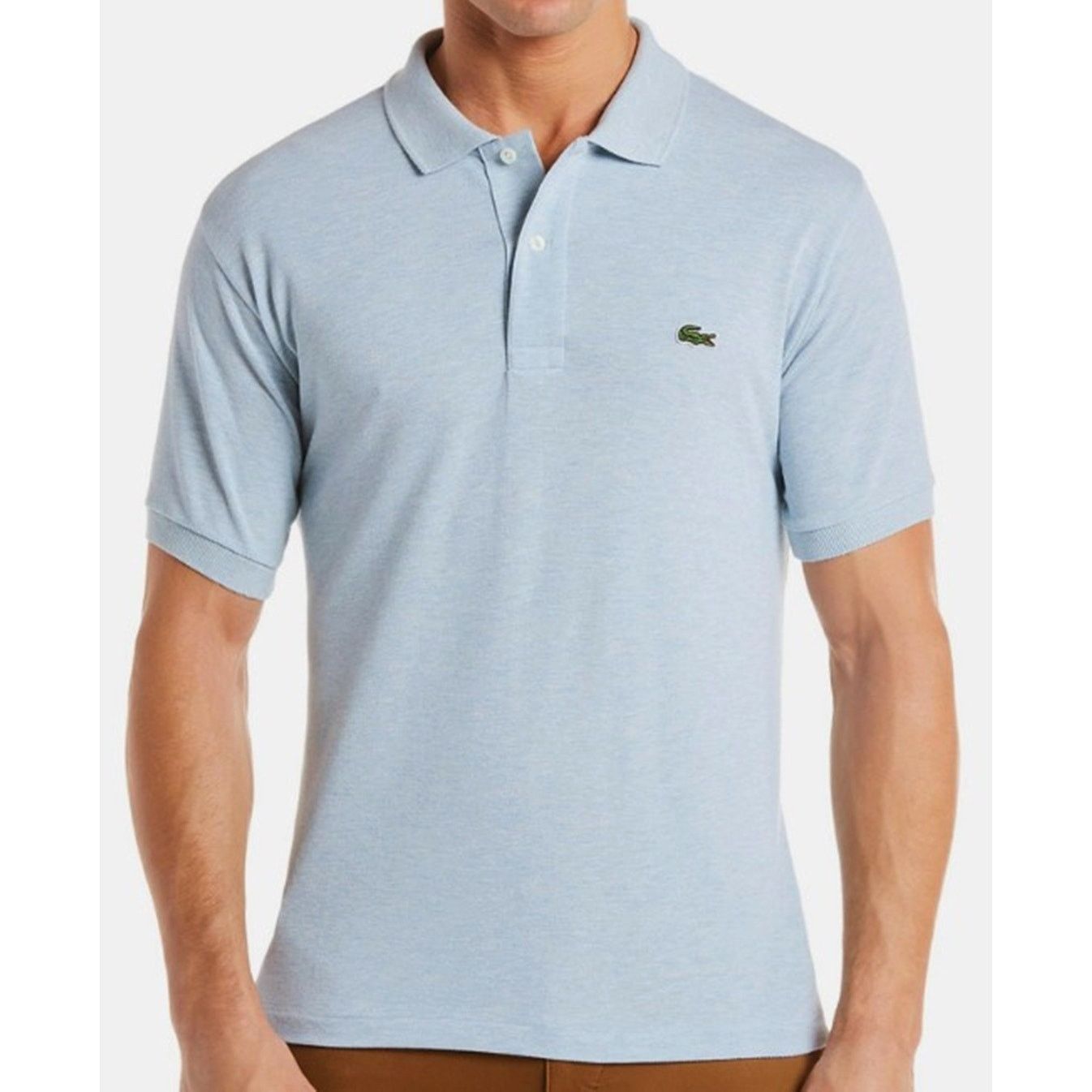 Lacoste Lacoste Mens Classic Short Sleeve Chine Pique Polo Blue XL Size US XL / EU 56 / 4 - 1 Thumbnail