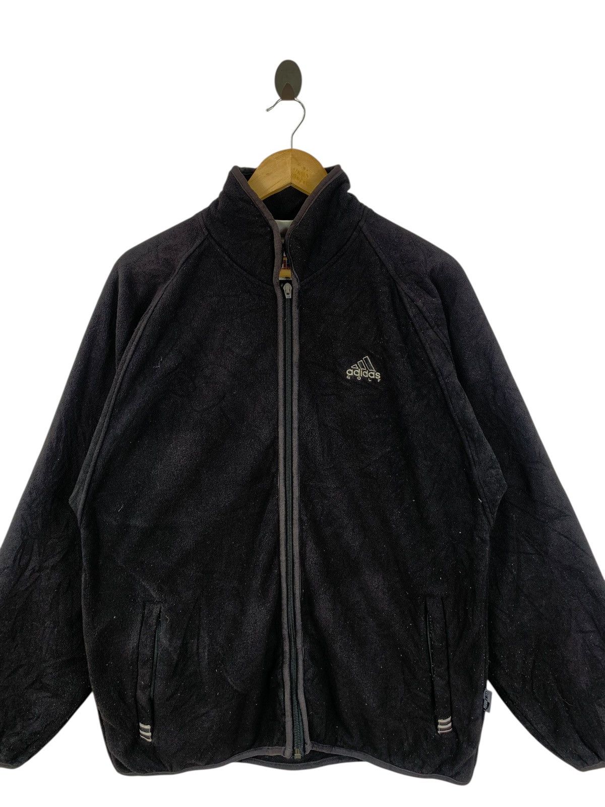 Adidas Vintage ADIDAS GOLF COLLECTION Fleece 3 Stripes Jacket Parka Size US L / EU 52-54 / 3 - 4 Thumbnail