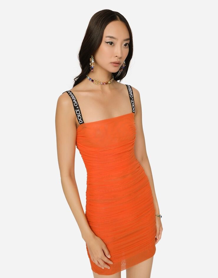 Dolce & Gabbana o1y0825 Mini Dress in Orange Size XS / US 0-2 / IT 36-38 - 2 Thumbnail