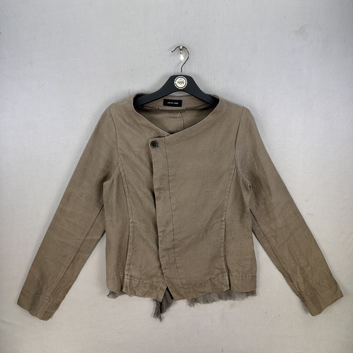 Pas de Calais Pas de Calais 100% Linen Asymmetric Japanese Designer Size S / US 4 / IT 40 - 1 Thumbnail