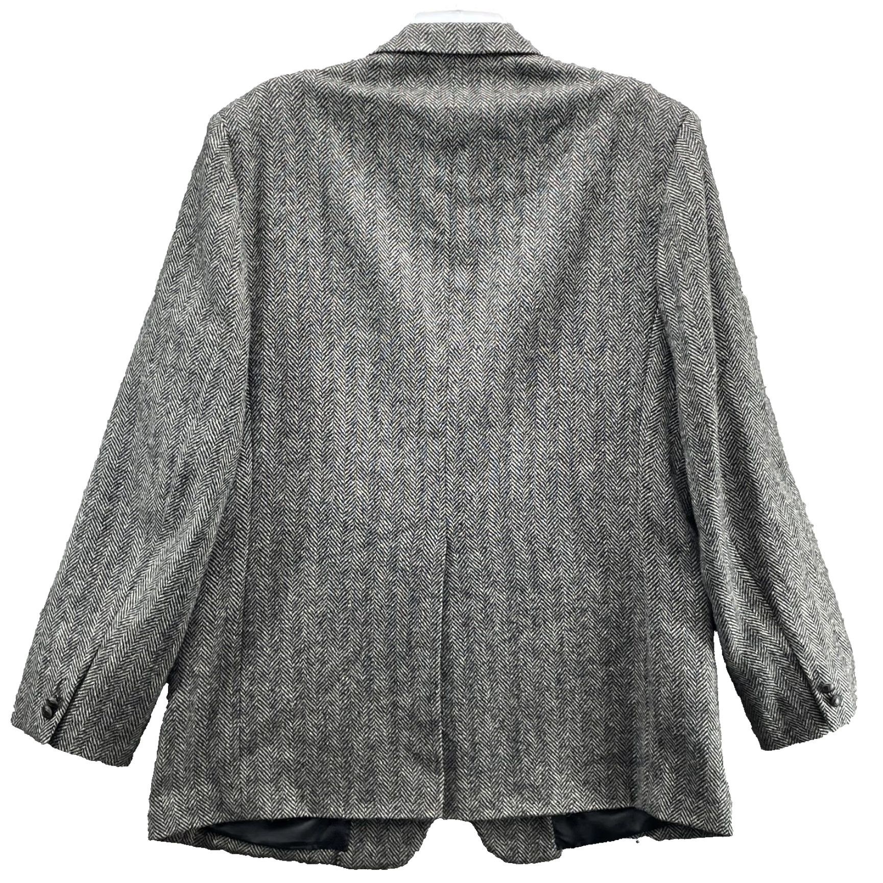 Jack Victor Moda Prima Blazer Men's 46 L 100% Wool Herringbone Corpcore Academia Business Size 46R - 2 Thumbnail