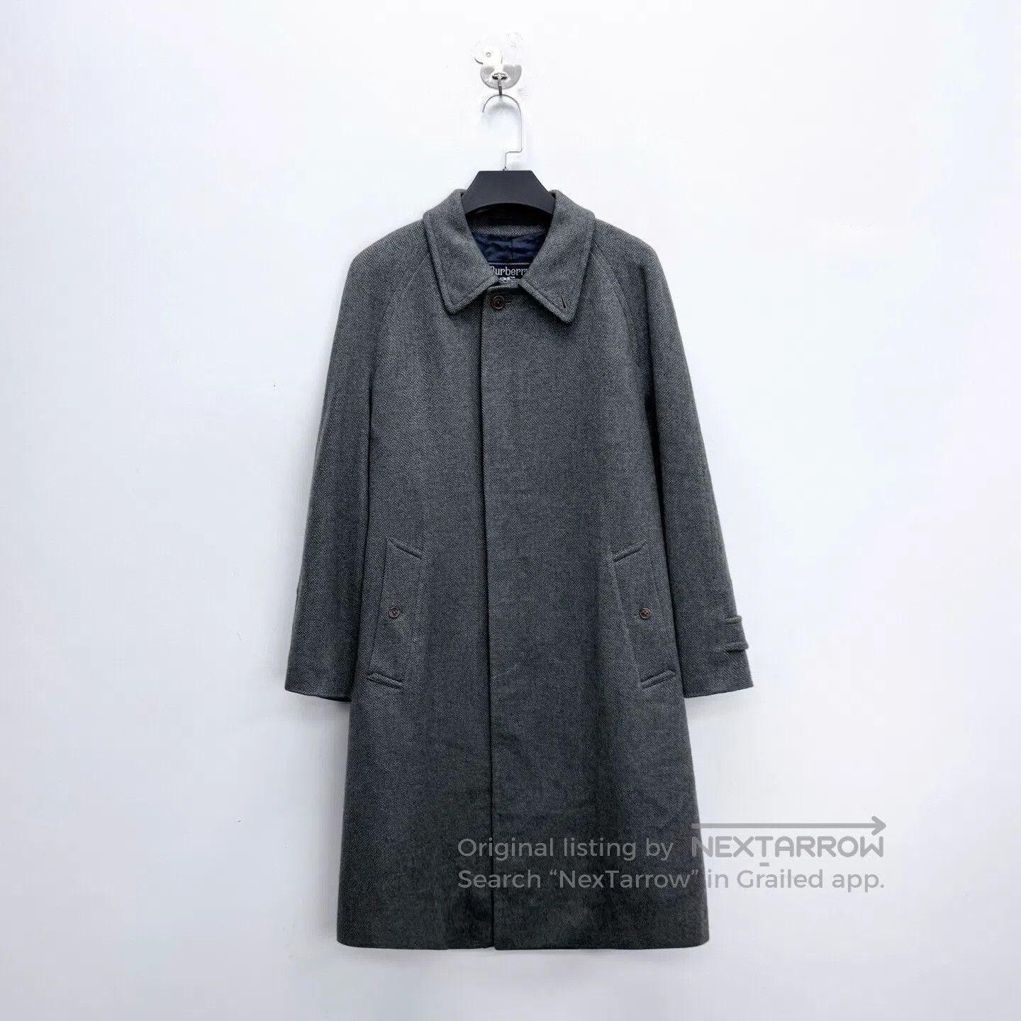Burberry Burberry Dark Grey Hidden Button Wool Straight Coat| Size US M / EU 48-50 / 2 - 1 Thumbnail
