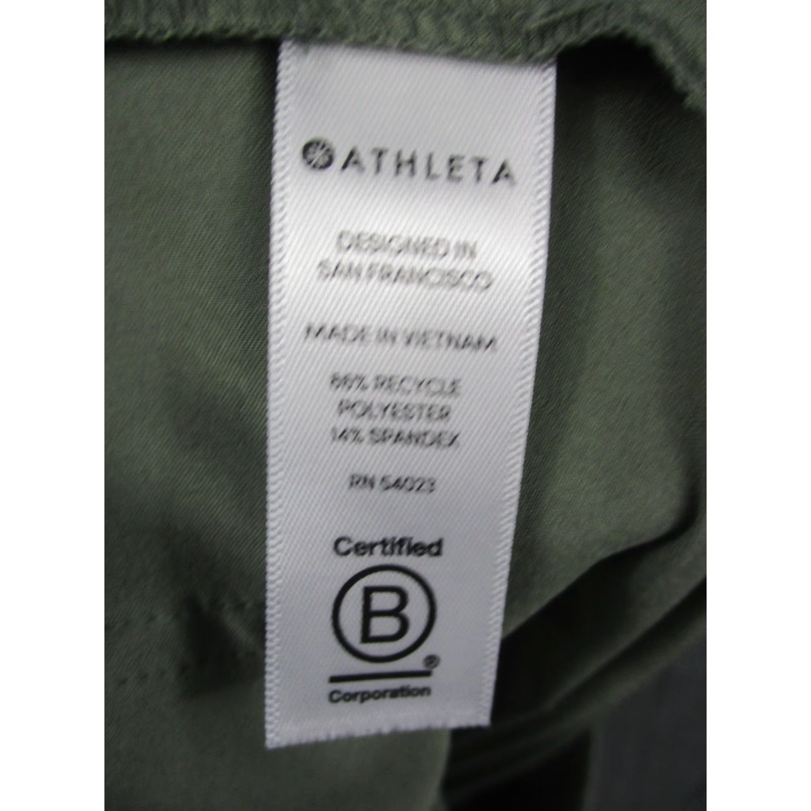 Athleta Athleta Pants Womens 4 Green Wide Leg Stretch Recycled Polyester Athleisure Size 27" / US 4 / IT 40 - 7 Thumbnail