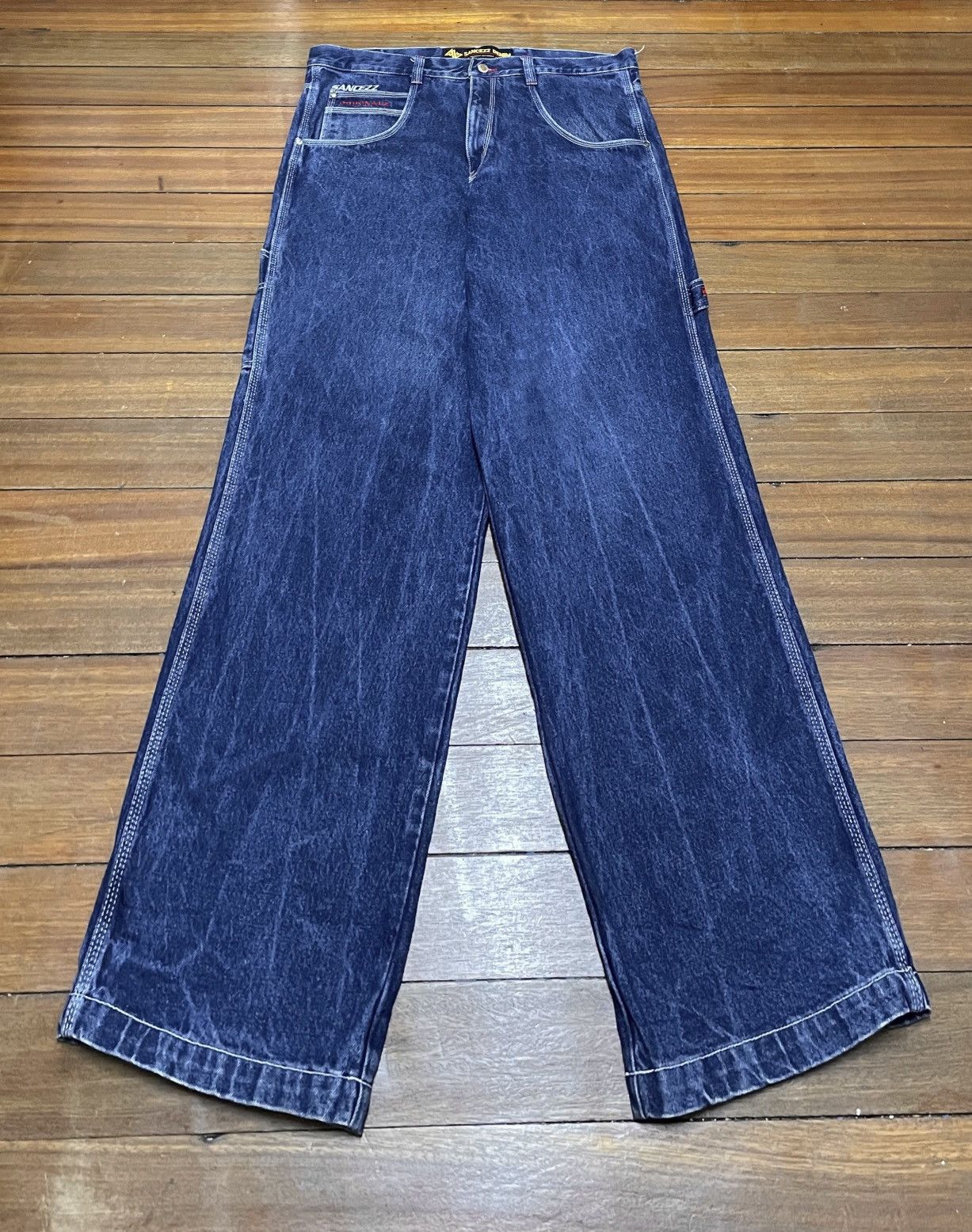 Rap Tees Very Rare Vintage Brand Sancezz Hip Hop Baggy Jeans 1990s Size US 38 / EU 54 - 1 Thumbnail