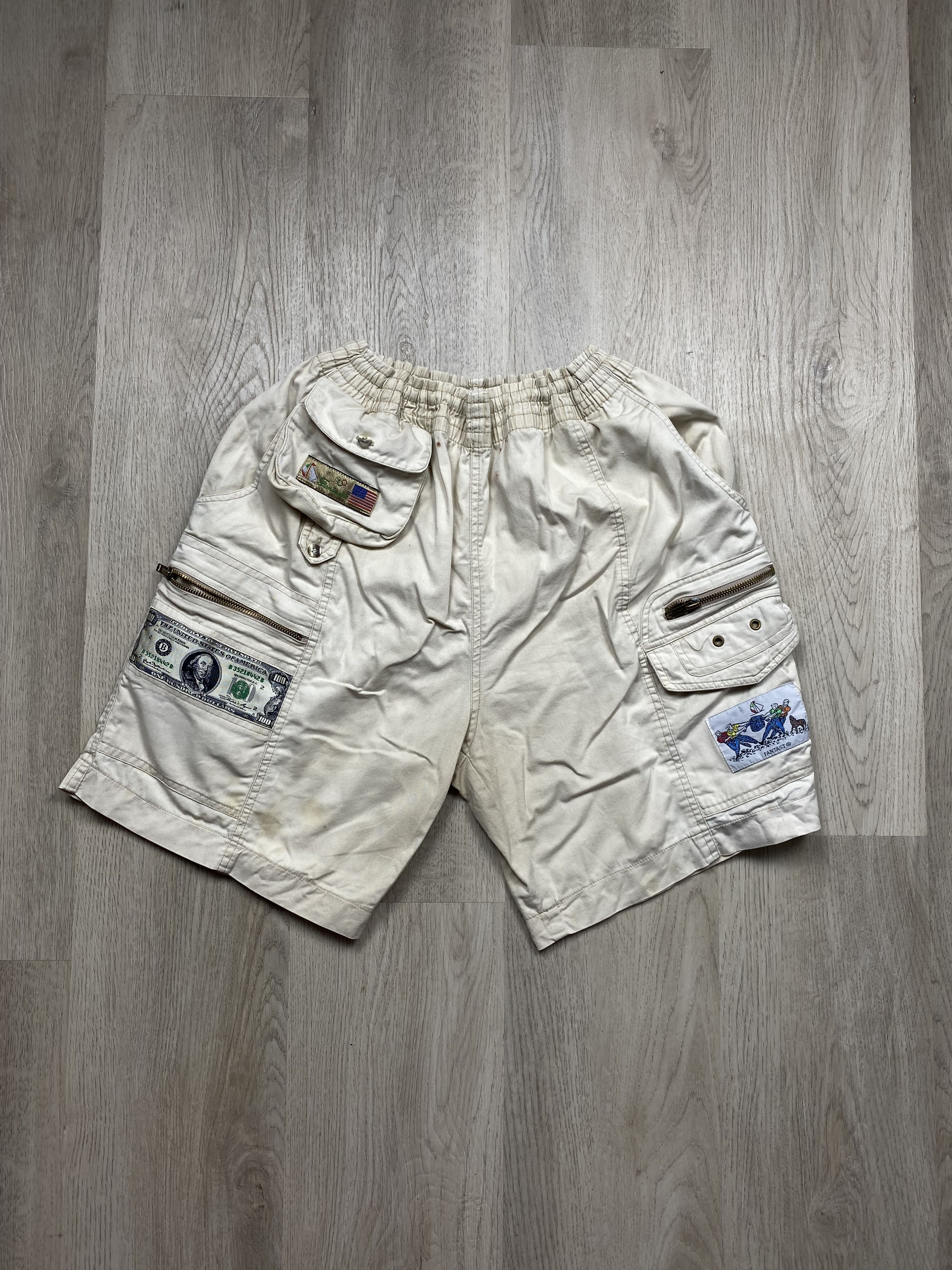 Vintage USA Dollar Vintage Mens Cargo Shorts Y2K Size US 30 / EU 46 - 1 Thumbnail