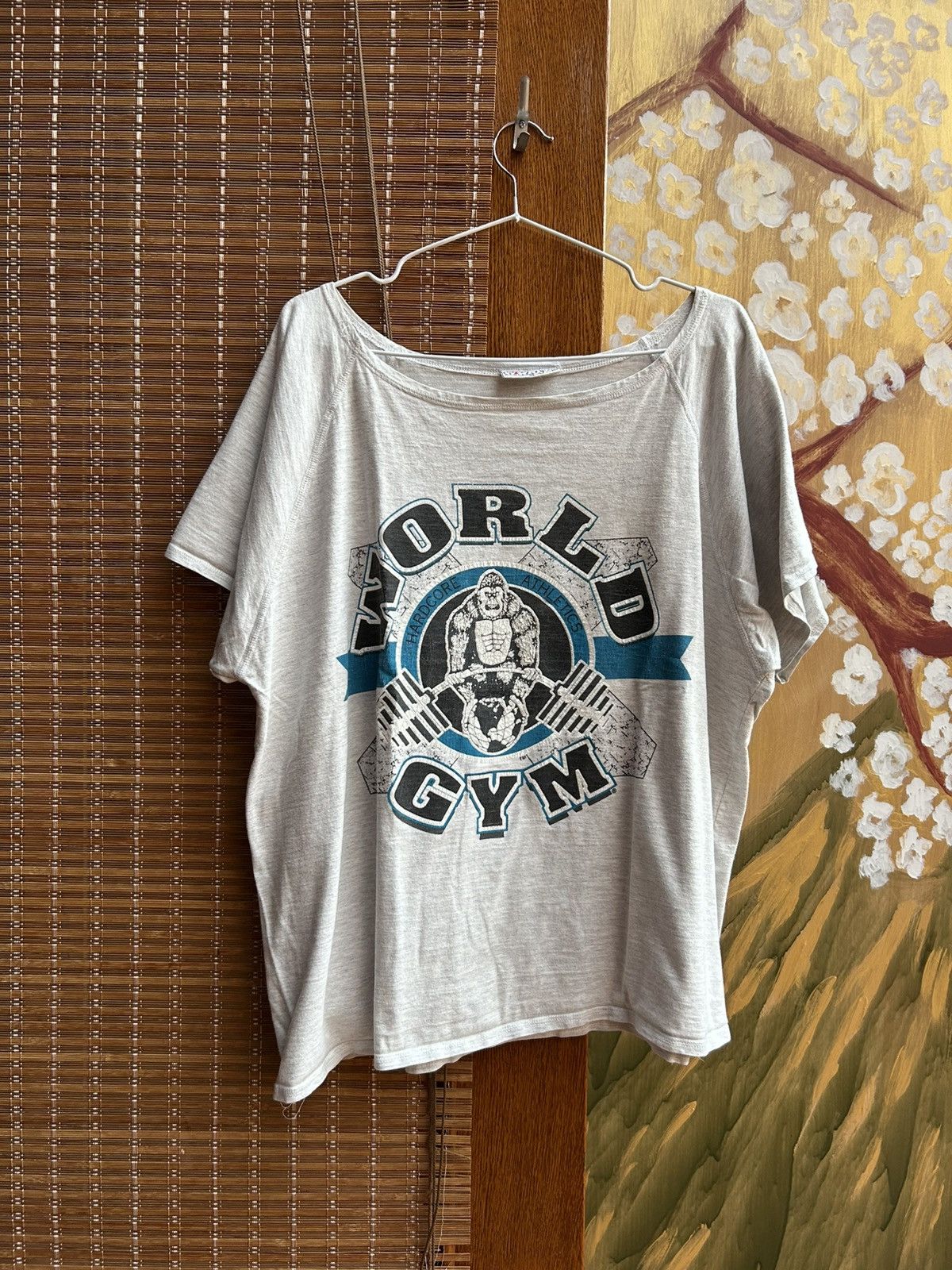 Vintage Vintage World Gym Ape Short Sleeve Cropped T-Shirt Lifter XL Size US XL / EU 56 / 4 - 1 Thumbnail
