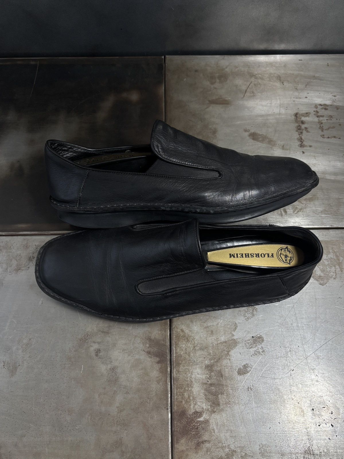 Bruno Bordese 2000s Clone by Bruno Bordese Leather Loafers Designer Square Size US 12 / EU 45 - 23 Thumbnail