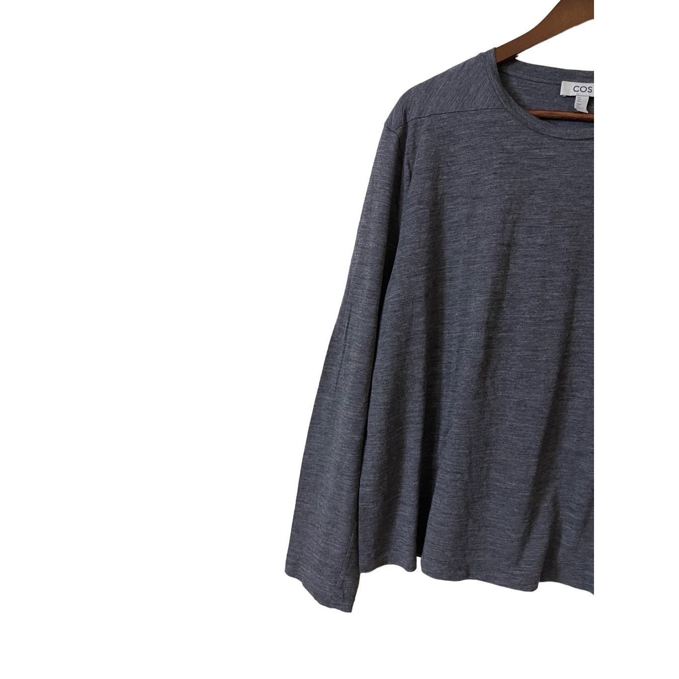 Cos COS 100% Wool Grey Crewneck Long Sleeve Lightweight Sweater Size US L / EU 52-54 / 3 - 6 Thumbnail