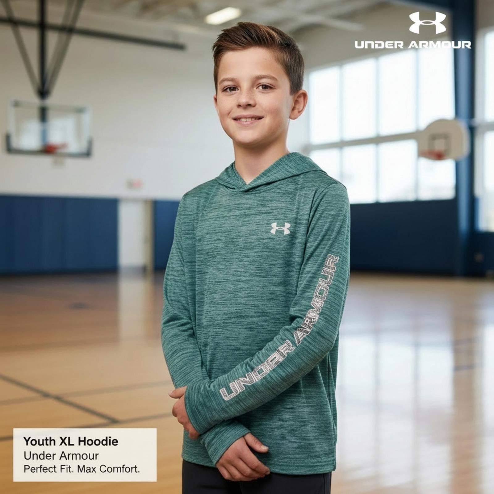 Under Armour Under Armour Youth XL Hoodie Green Size US XL / EU 56 / 4 - 1 Thumbnail