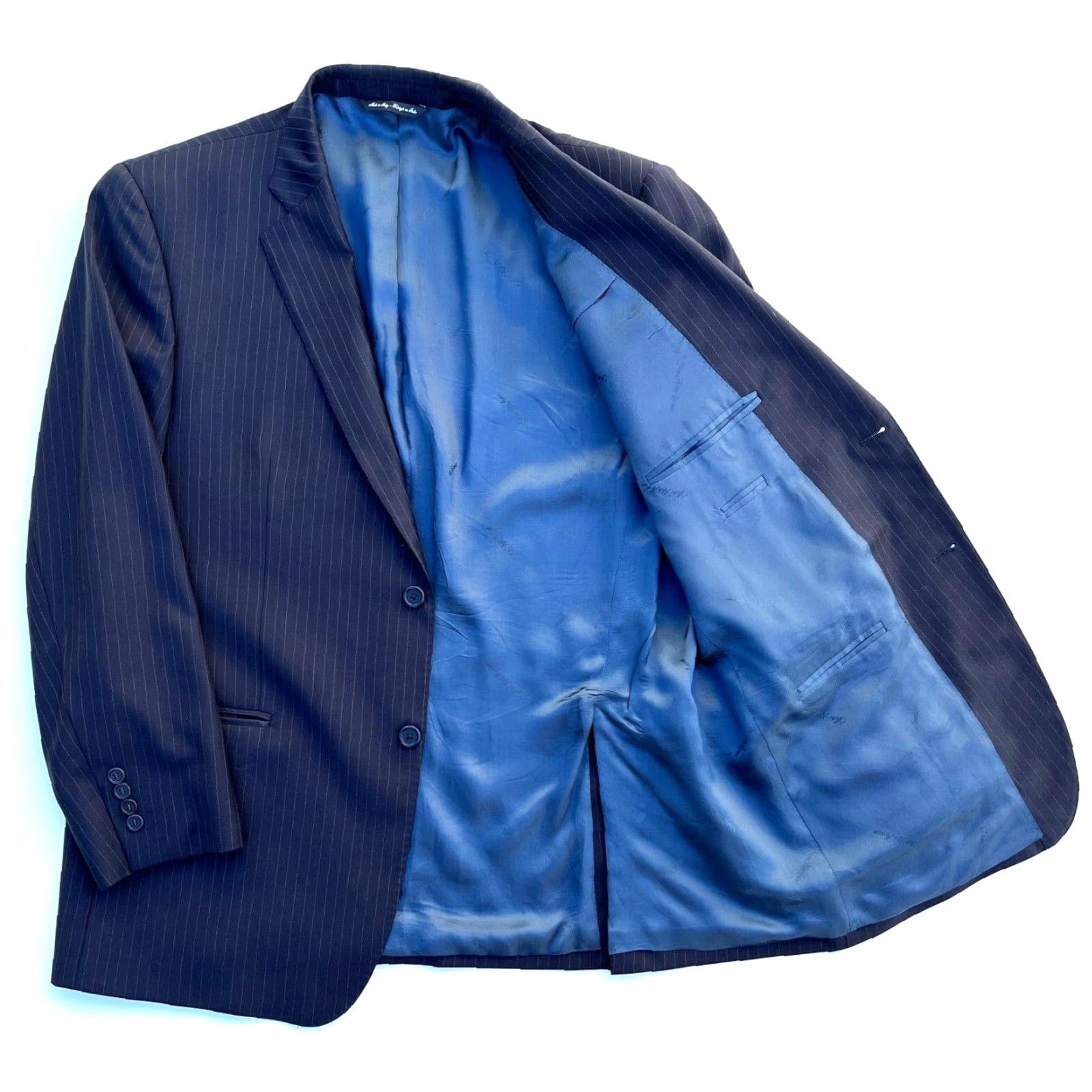 Ermenegildo Zegna Ermenegildo Zegna Wool Sport Coat Jacket Navy Striped 44R Italy Men’s Size 44 Regular Front Two-Button Four-Button Vented Classic Style Jacket Size US S / EU 44-46 / 1 - 2 Thumbnail