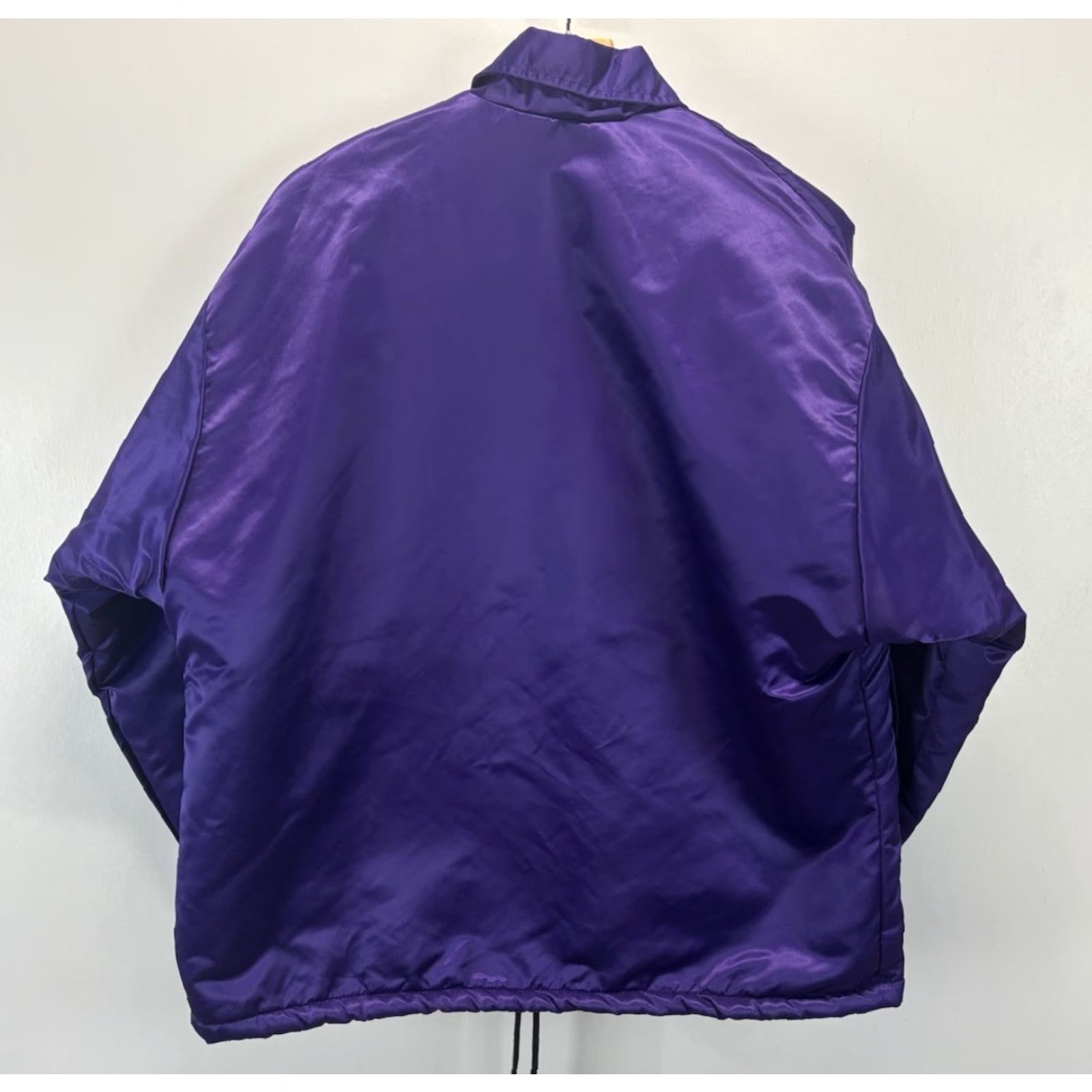 CO VINTAGE Powers Manufacturing Men’s Jacket 42 Regular Purple Solid Fuzzy Lining 1970s Casual Snap Front Size US XS / EU 42 / 0 - 3 Thumbnail