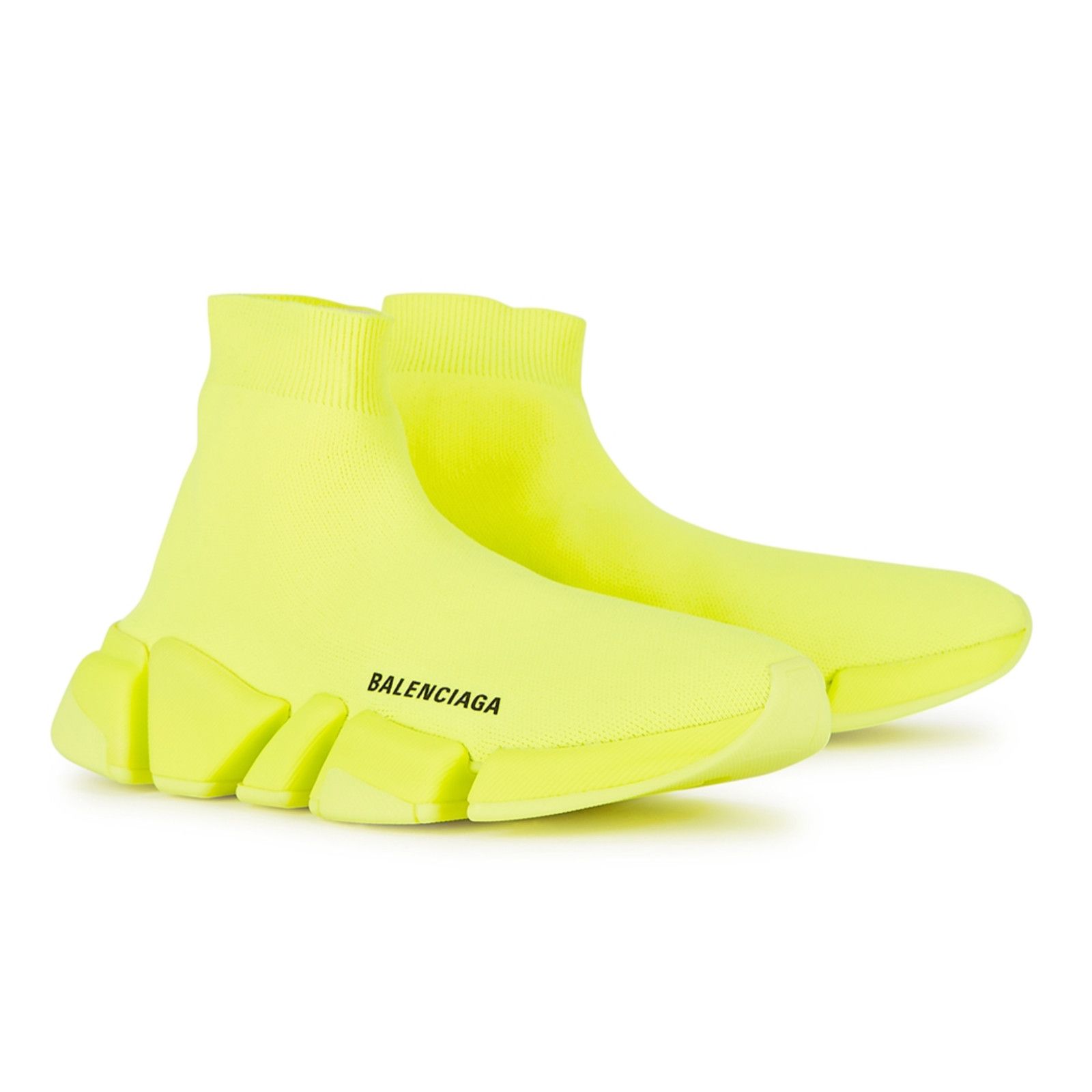 Balenciaga Speed 2.0 Sock Fluo Logo High Top Knit Trainer Sneaker 37 Size US 7 / IT 37 - 2 Thumbnail