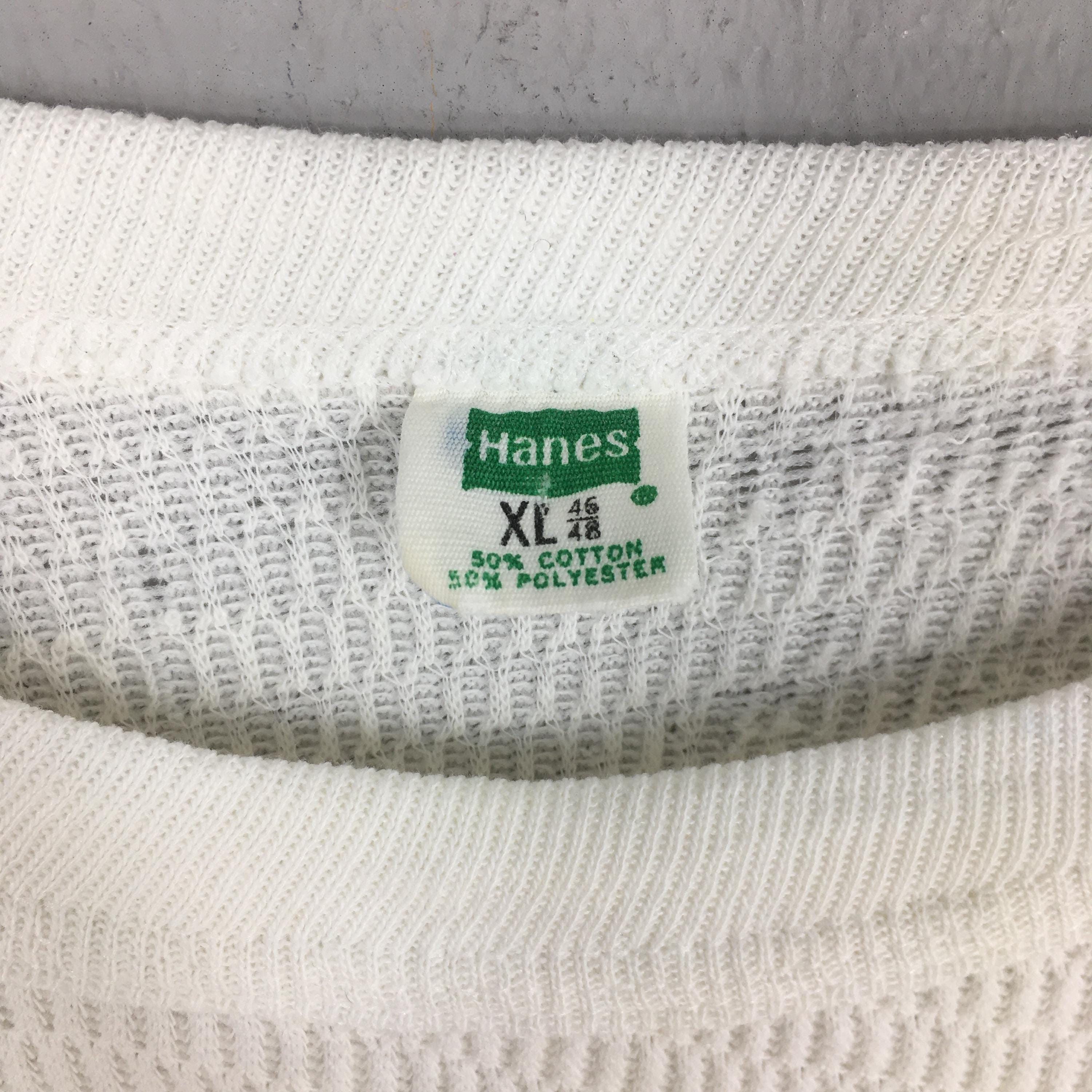 Vintage 80s Green Tag Label Hanes Thermal Long John T-shirt XL Size US XL / EU 56 / 4 - 6 Thumbnail