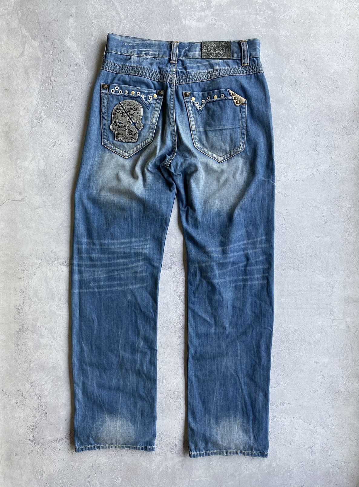 image of Avant Garde x Vintage Osaka Big Train Pants in Blue, Men's (Size 32)