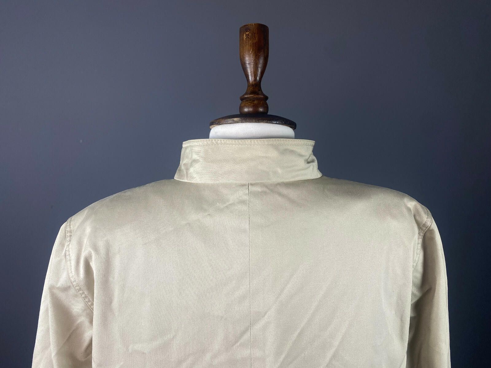 Designer Ladies Hensel & Mortensen Ivory Button Down Trench Coat Size L / US 10 / IT 46 - 7 Thumbnail