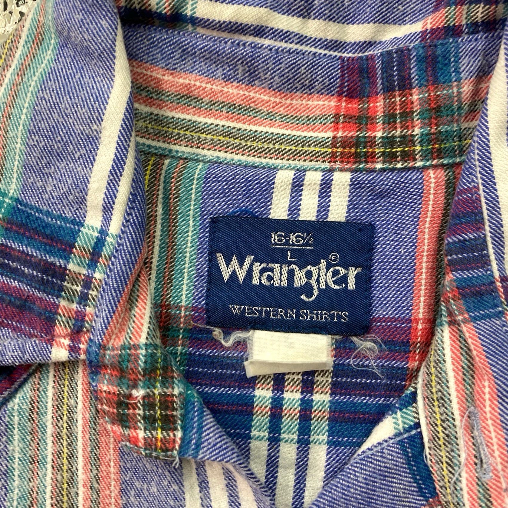 Wrangler VINTAGE Wrangler Pearl Snap Plaid Western Cowboy Flannel Shirt Mens Large Size US L / EU 52-54 / 3 - 2 Thumbnail
