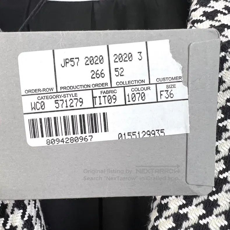 Balenciaga Balenciaga Black and White Checkered Hourglass Wool Blend Size XS / US 0-2 / IT 36-38 - 7 Thumbnail