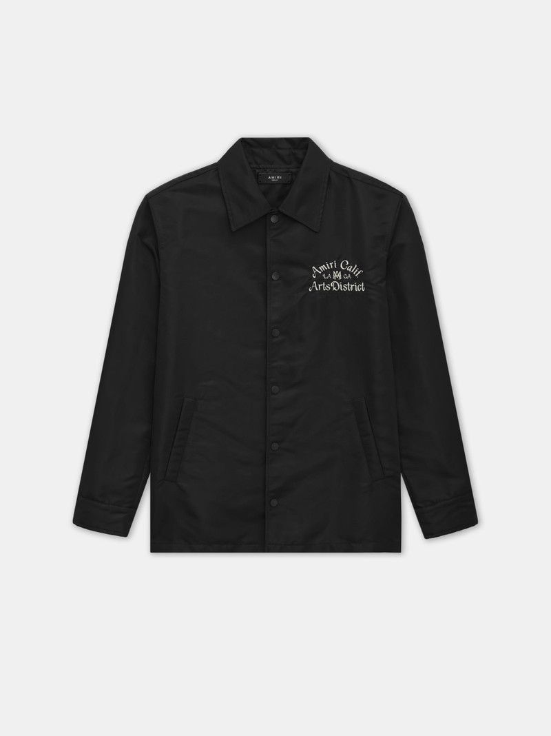 Amiri o1s1wg110326 Arts District Coach Jacket in Black Size US XL / EU 56 / 4 - 1 Thumbnail