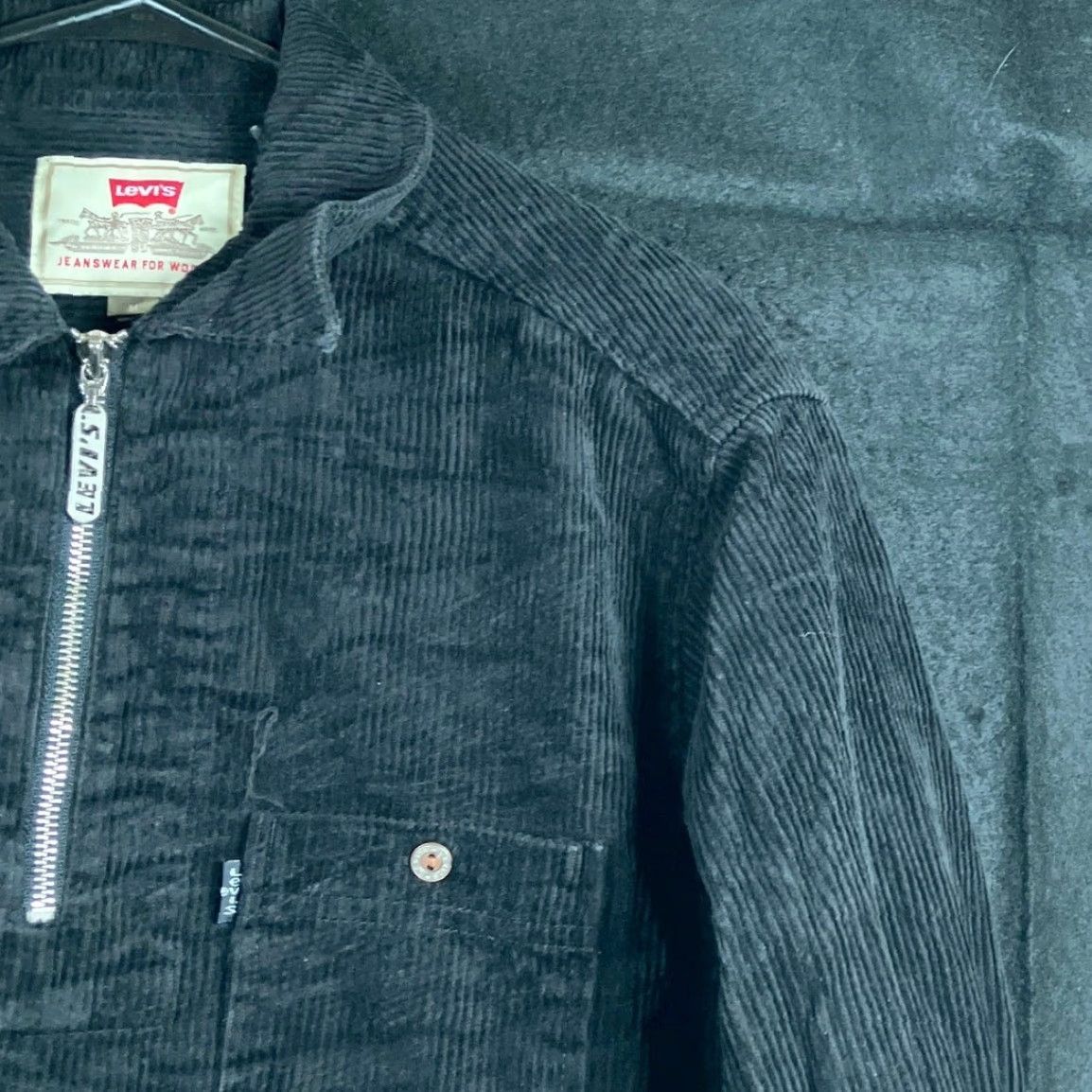 Levi's Levis Womens Jacket Black Corduroy Pull Over 1/4 Zip Collared Long Sleeve M Size M / US 6-8 / IT 42-44 - 5 Thumbnail