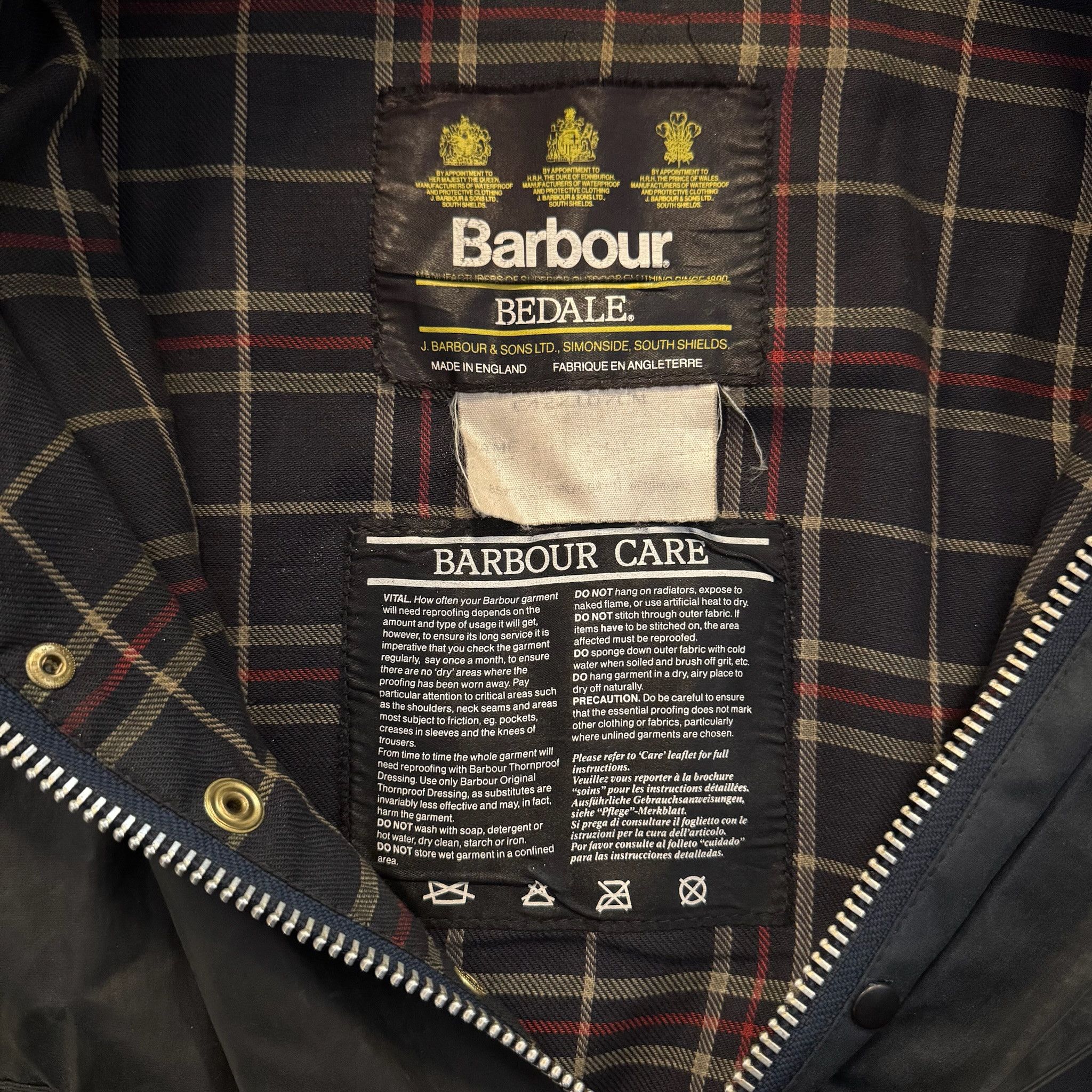 Barbour Barbour Bedale Waxed Blue Jacket Size US L / EU 52-54 / 3 - 2 Thumbnail