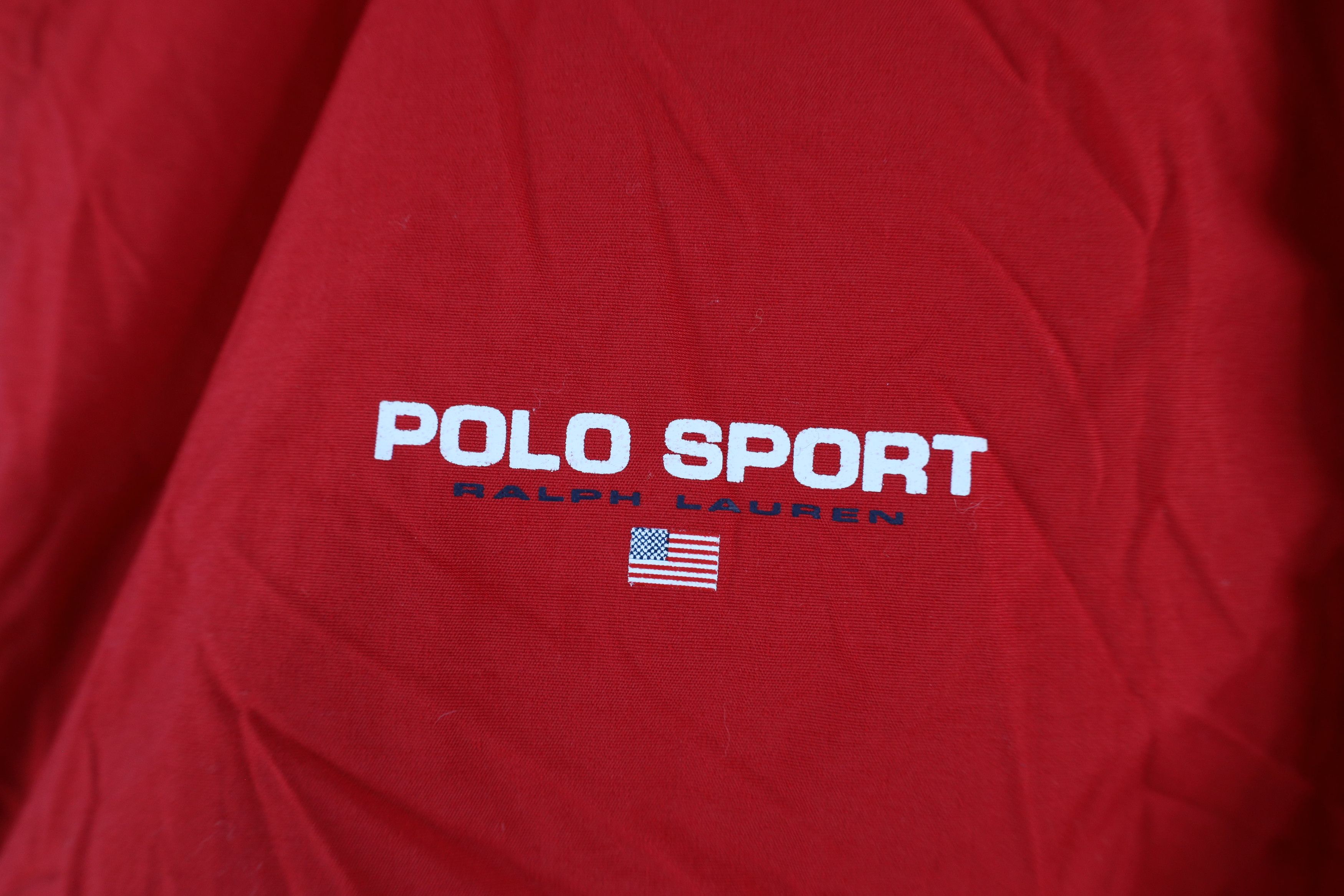 Ralph Lauren × Vintage Vintage 90s Polo Sport Ralph Lauren Hooded Anorak Jacket Size US XL / EU 56 / 4 - 4 Thumbnail