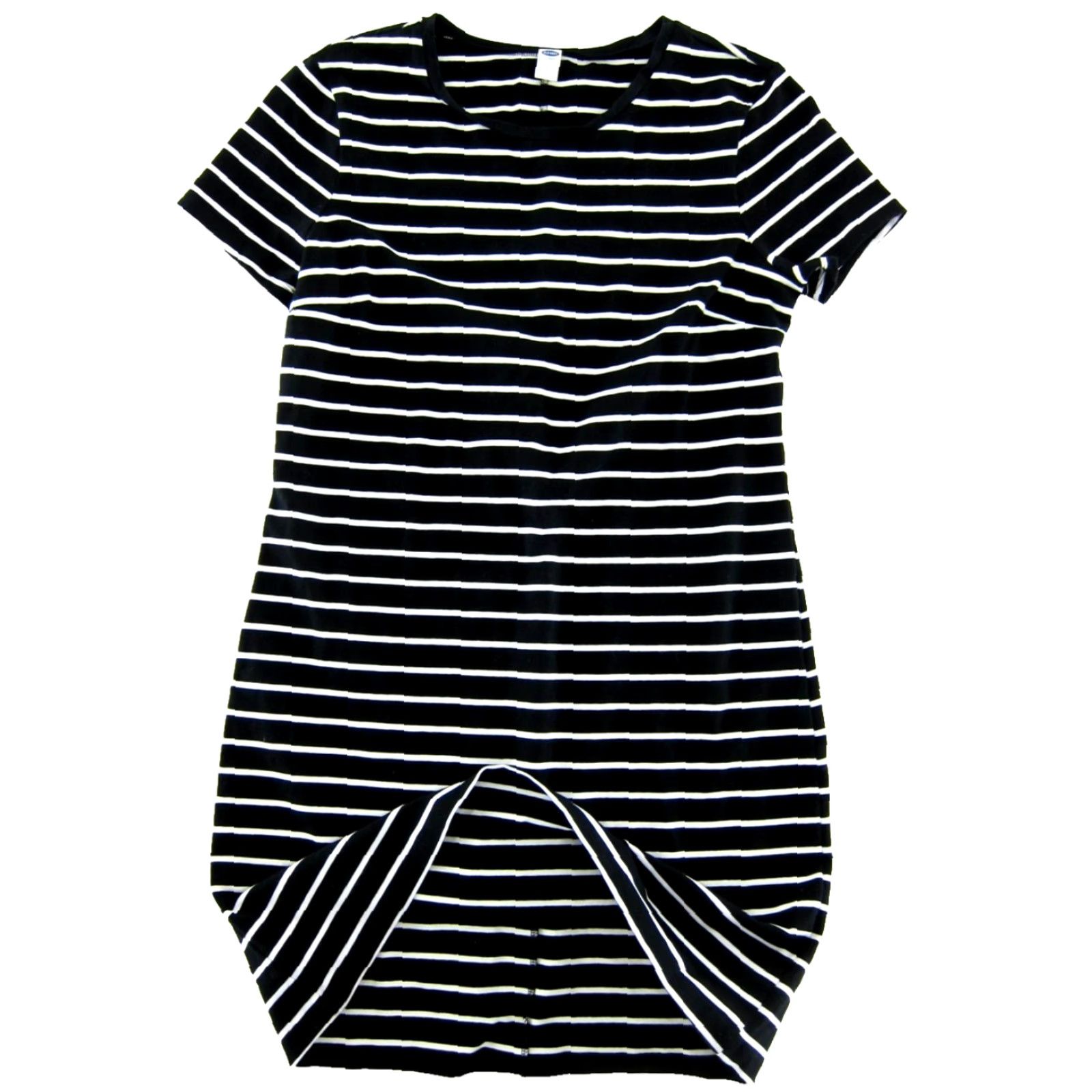 Old Navy Old Navy Shirt Dress NWT Black Short Sleeve Tunic Cotton Spandex Jersey Knee Length Women L Size L / US 10 / IT 46 - 5 Thumbnail