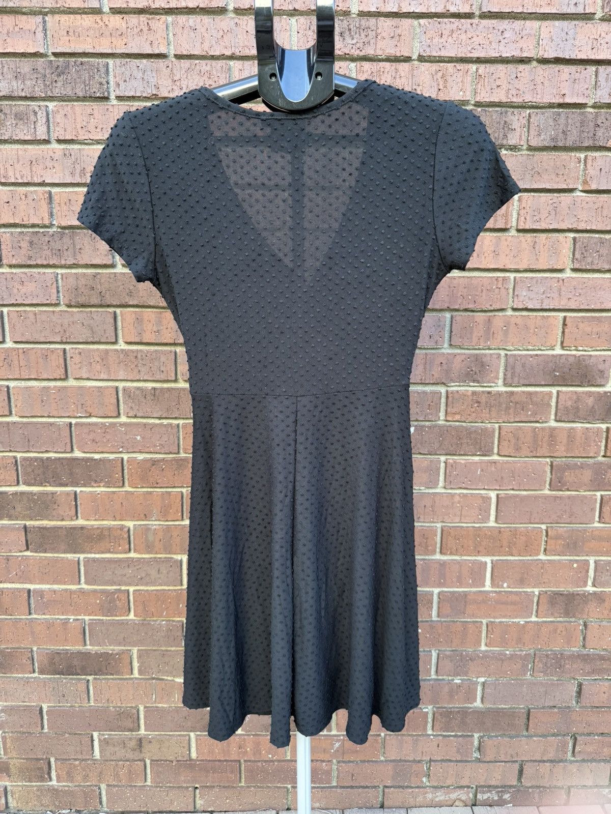 Other Rolla Coster Faux Wrap Surplice Little Black Dress Swiss Dot Size S / US 4 / IT 40 - 5 Thumbnail