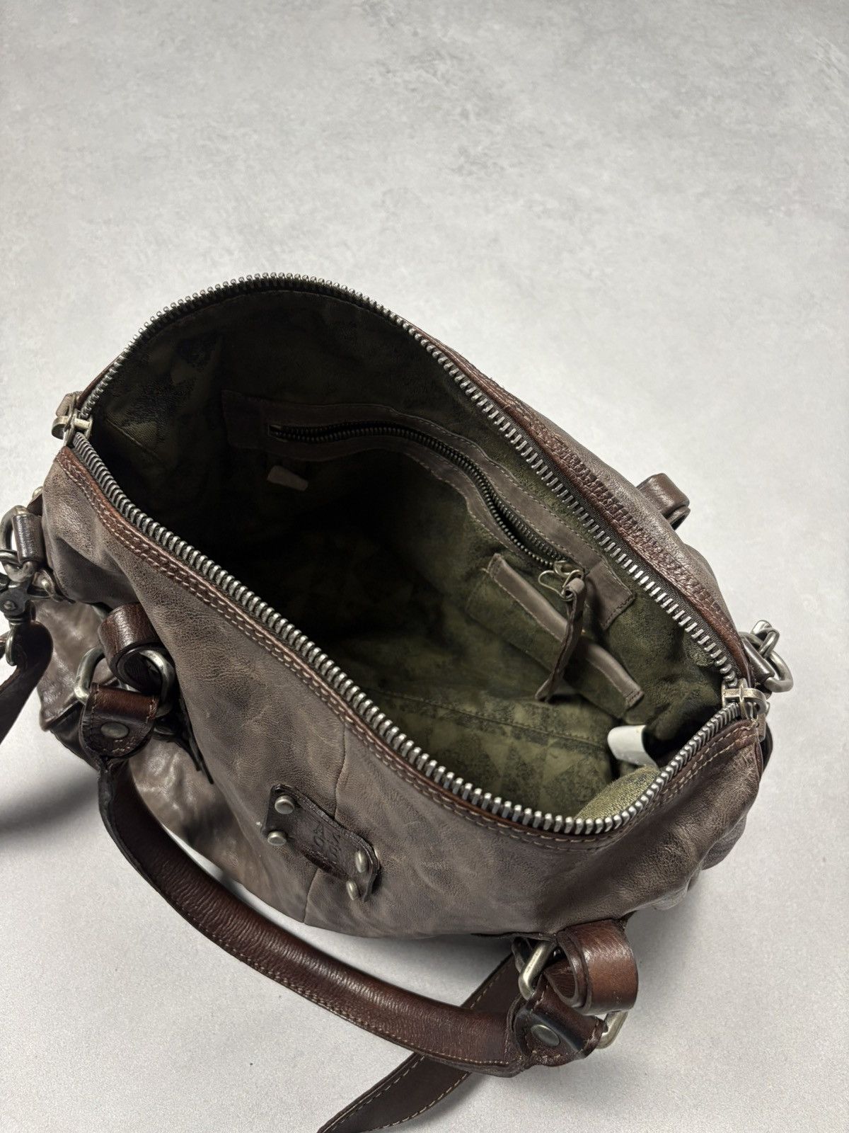A.S.98 A.S.98 AirStep Archive Brown Leather Satchel Shoulder Bag Size ONE SIZE - 25 Thumbnail