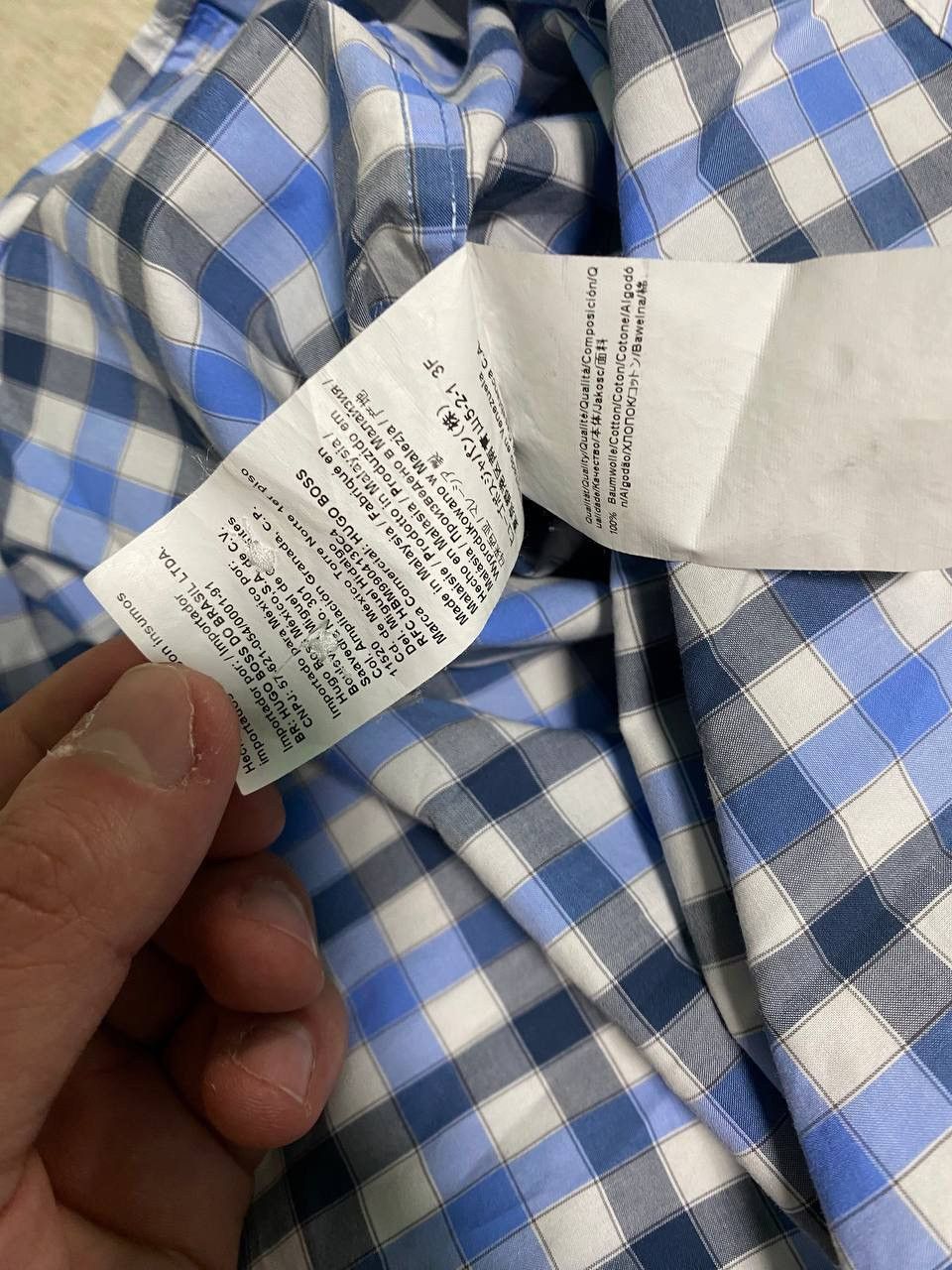 Hugo Boss Hugo Boss basic checkered classic shirt Size US XL / EU 56 / 4 - 6 Thumbnail
