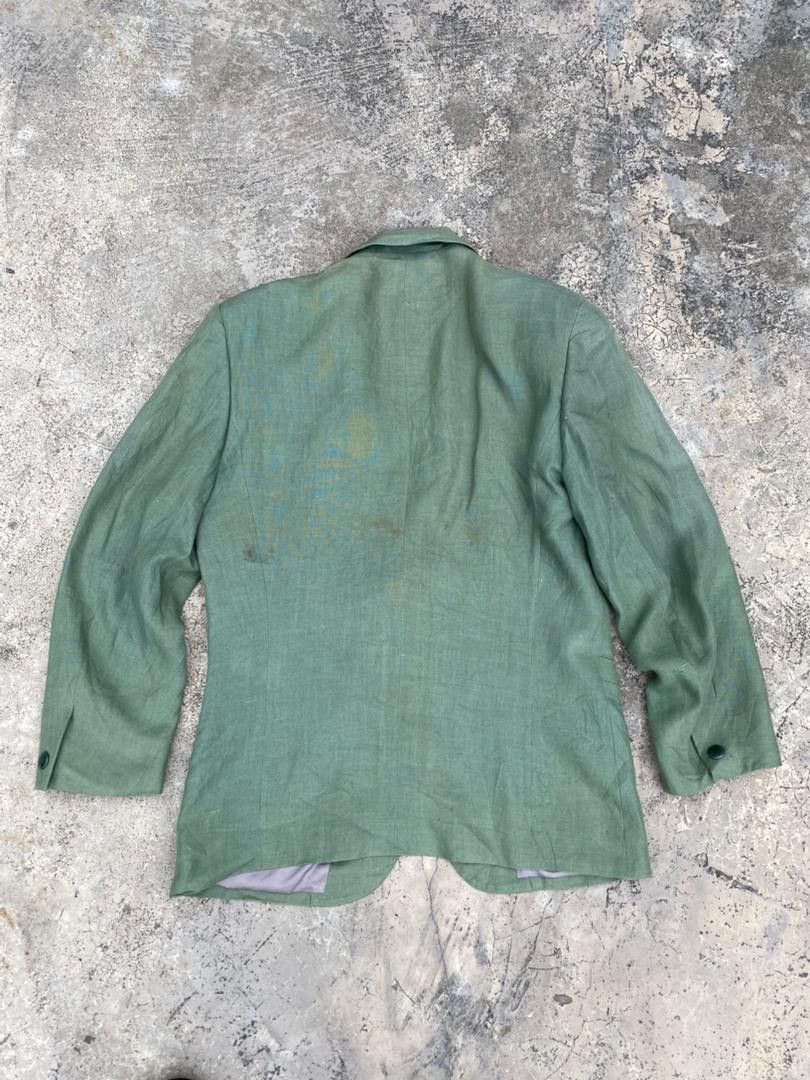 Thierry Mugler Rare Vintage 90s Thierry Mugler Green blazer Size 54R - 3 Thumbnail