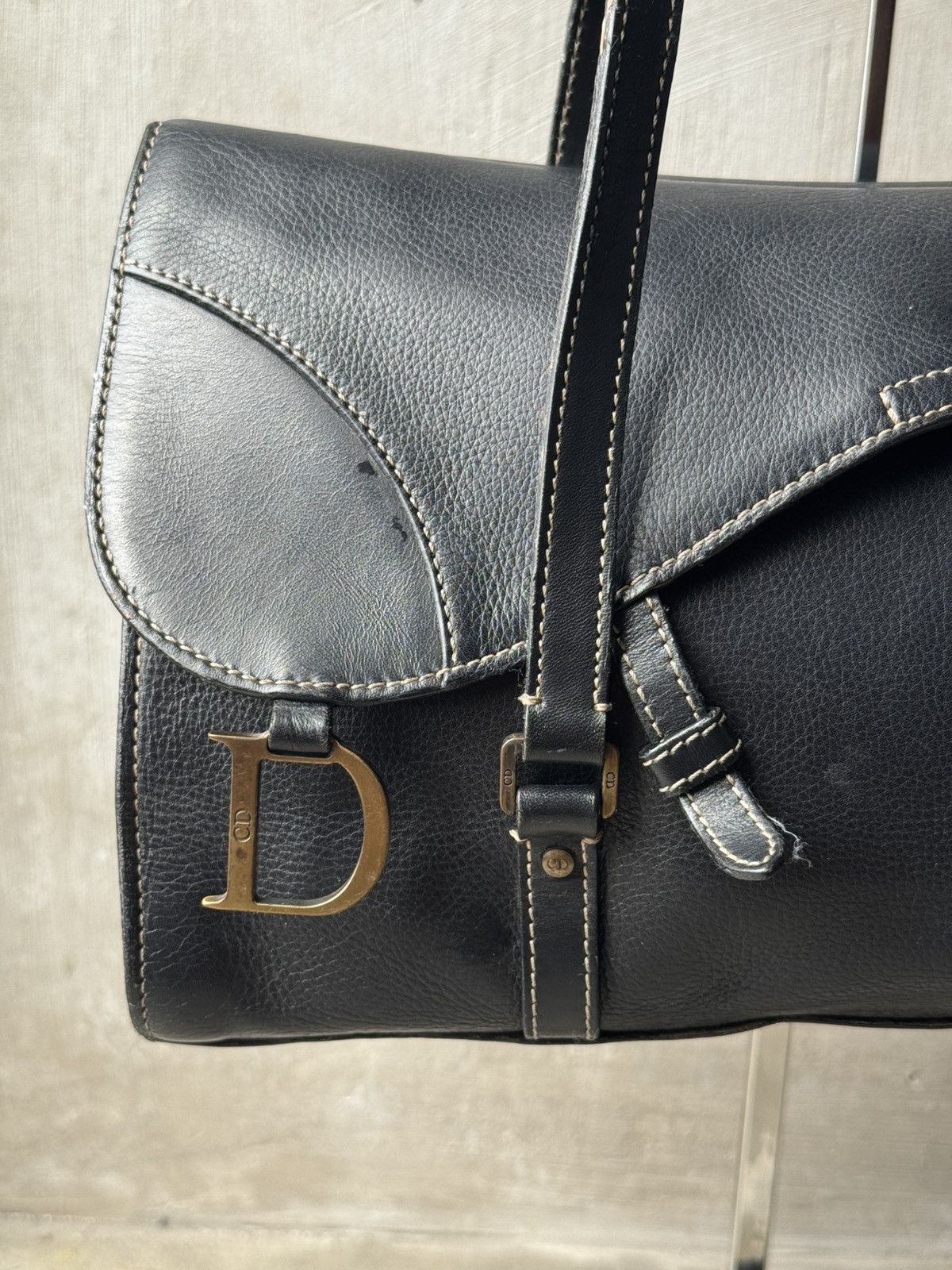 Dior Dior - Saddle Bag Calfskin Leather 2003 Size ONE SIZE - 4 Thumbnail