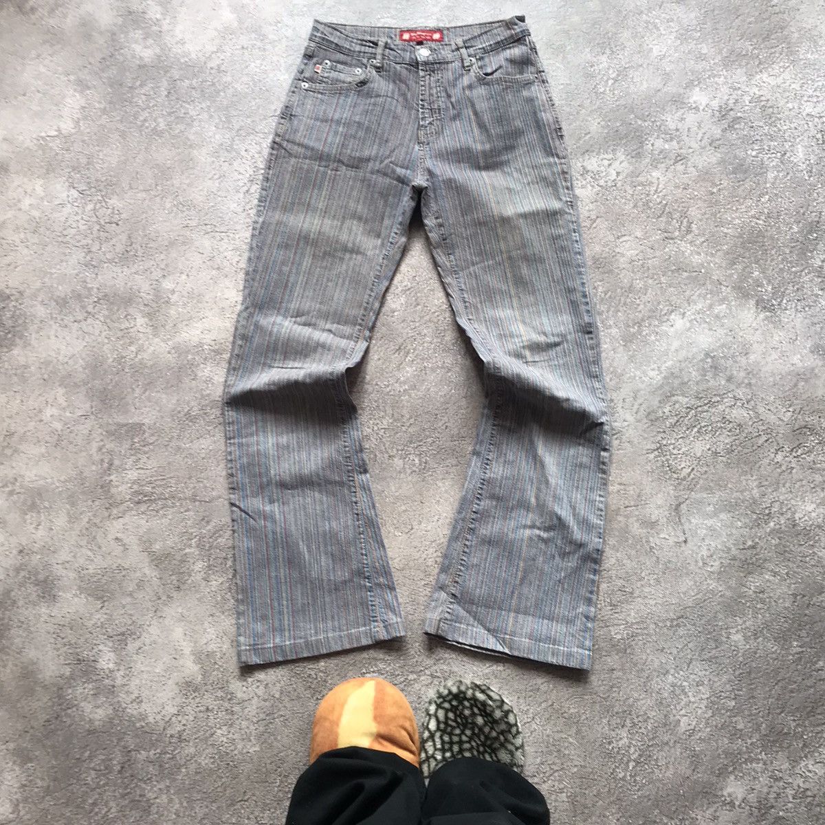 Vintage Vintage 90s Distressed Baggy Wide Leg Jeans Japanese Grunge Size 27" / US 4 / IT 40 - 2 Thumbnail