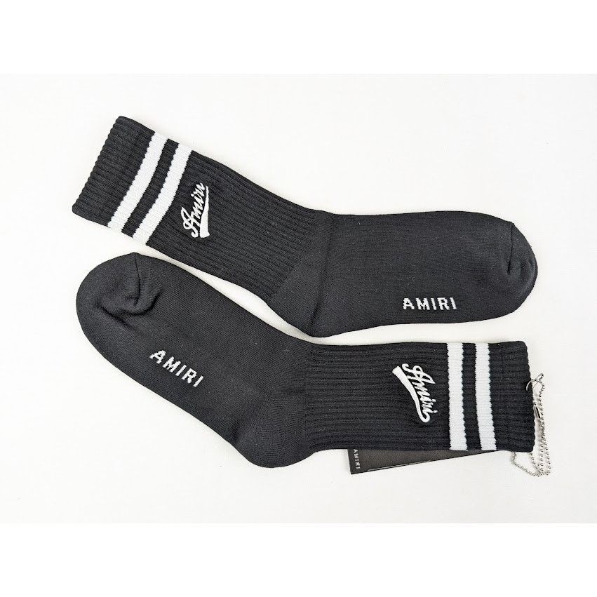 Amiri o1rshd1 Q:4 / Size: 41/42 / Varsty Script Socks Black/White Size ONE SIZE - 7 Thumbnail