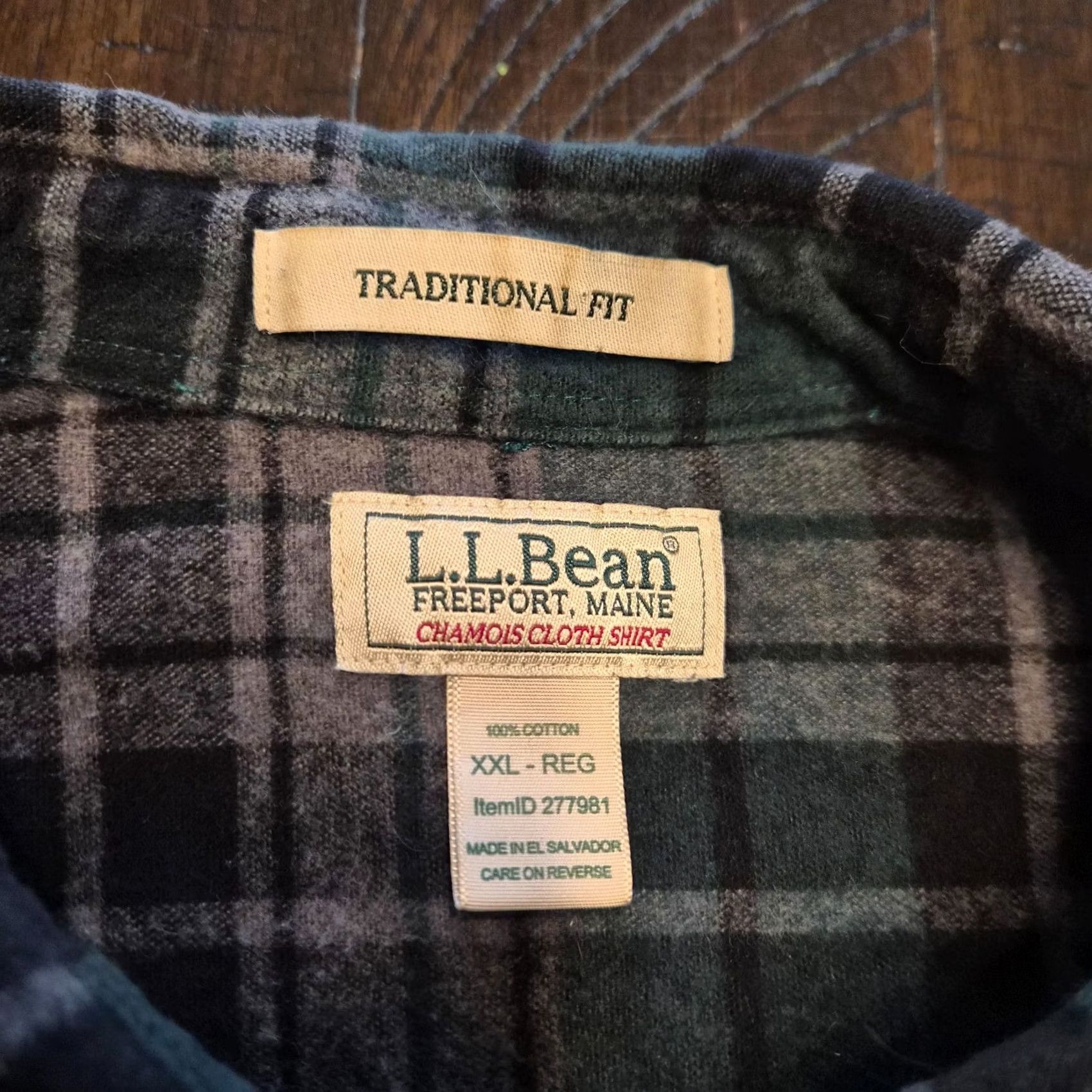 Vintage L.L. Bean Shirt Men 2XL Green Plaid Flannel Long Sleeve Button-Up Chamois Cloth Heavy G088 Size US XXL / EU 58 / 5 - 3 Thumbnail