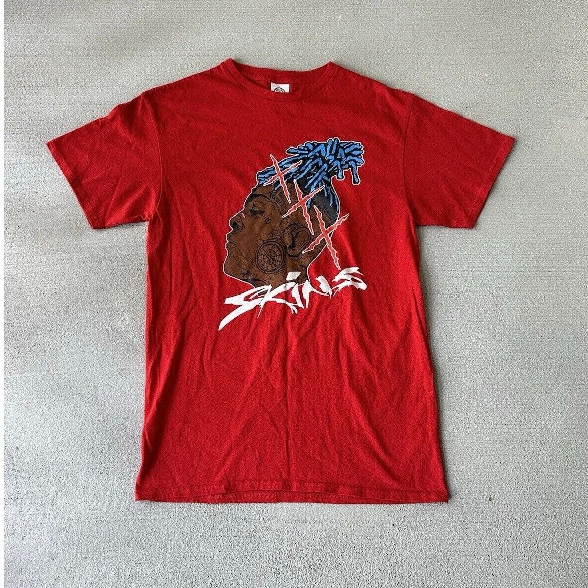 Delta × Rap Tees Skins xxxtentacion red t shirt men size S Small Size US S / EU 44-46 / 1 - 1 Thumbnail