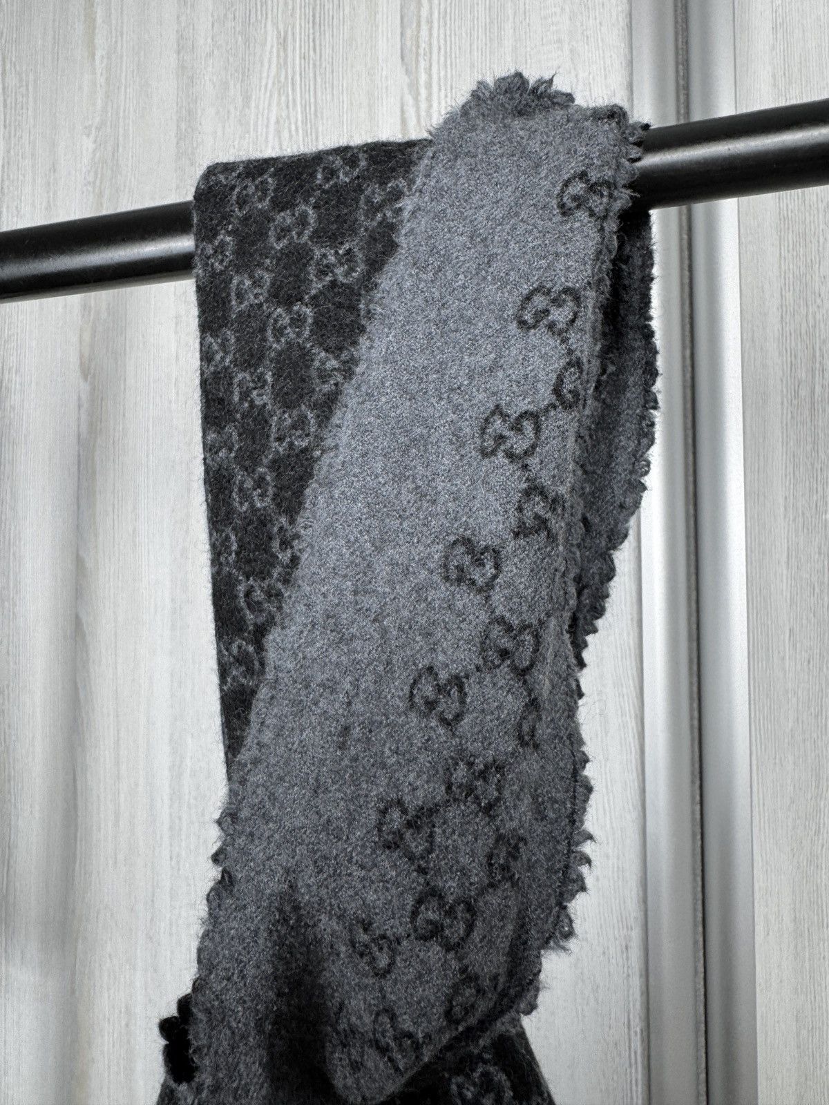 Gucci GUCCI GG Jacquard Wool Unisex Scarf Size ONE SIZE - 7 Thumbnail