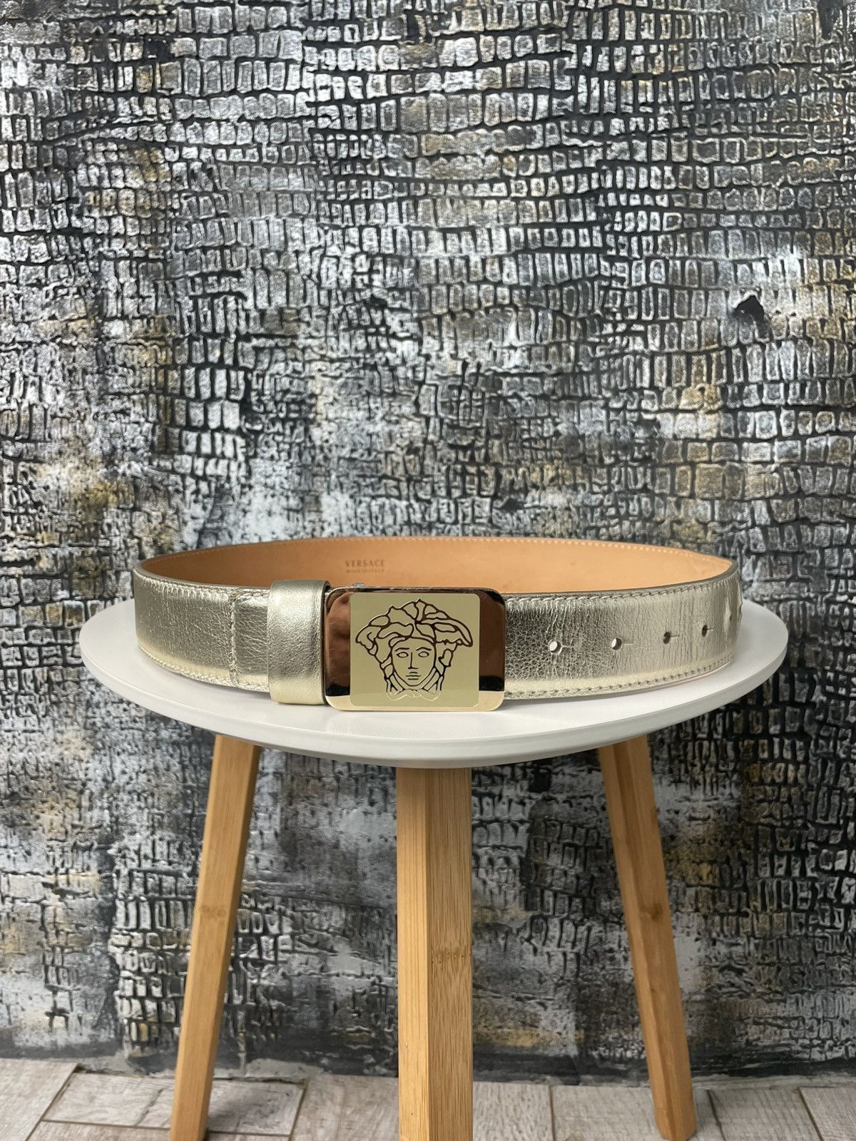 Versace Versace Medusa Buckle Leather Belt Size ONE SIZE - 1 Thumbnail