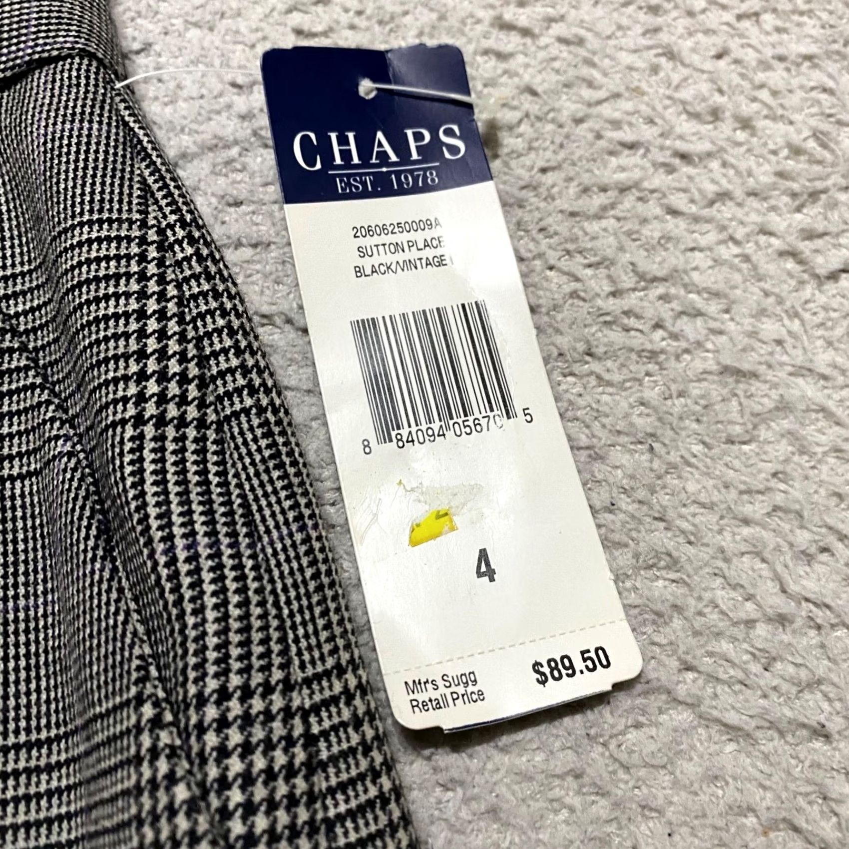 Chaps Chaps Gray Plaid Dress Pants Wide-Leg NWT Women'sSize 4 Office Wool Lined Pockets B J Sz? Size 27" / US 4 / IT 40 - 4 Thumbnail