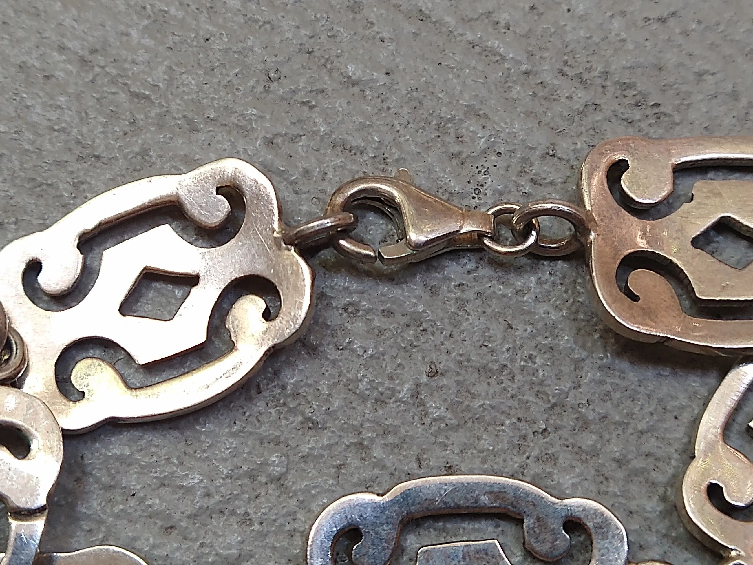 Sterling Silver Vintage Sterling Silver Bracelet 8" Mexico Link Chain Modern Size ONE SIZE - 5 Thumbnail