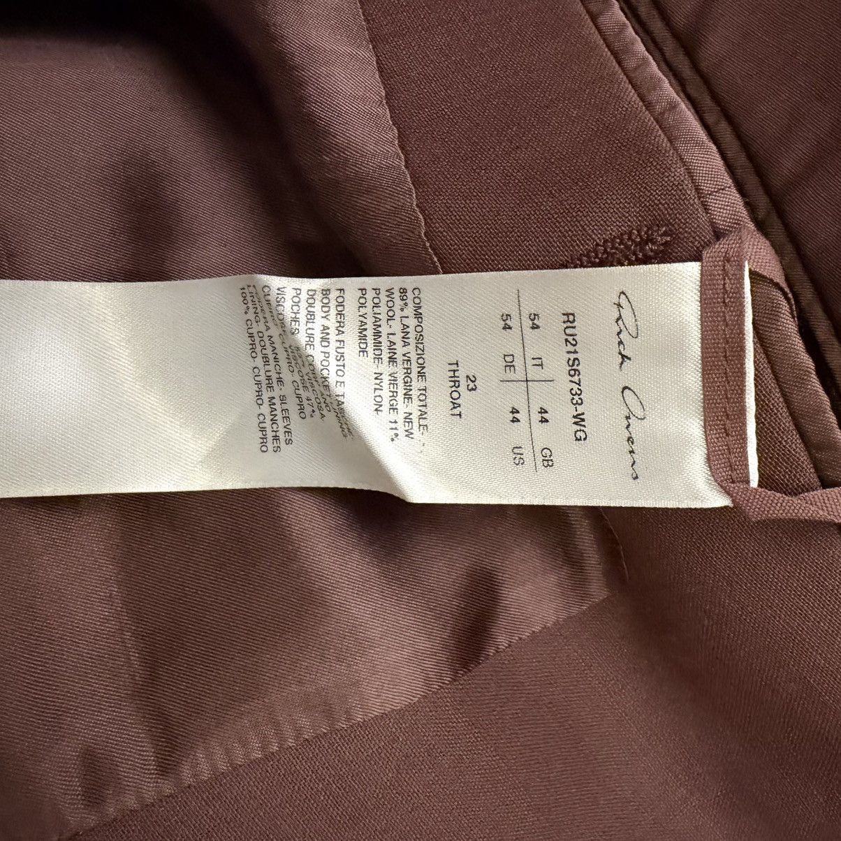 Rick Owens FW21 Phlegethon Wool Blazer Size 54R - 4 Thumbnail