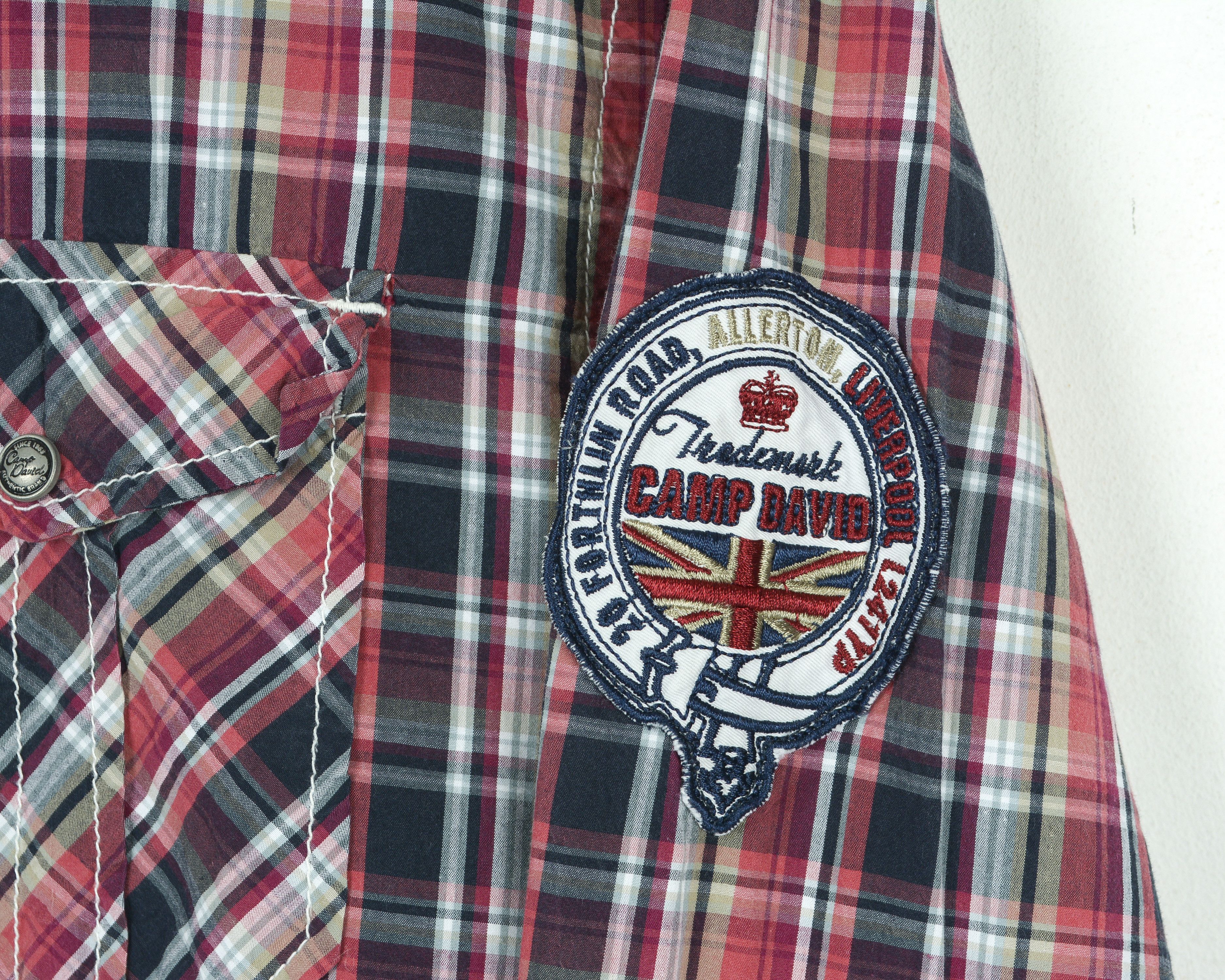 Camp David Casual Shirt Long Sleeve Button Embroidery Check Regular Size US L / EU 52-54 / 3 - 5 Thumbnail