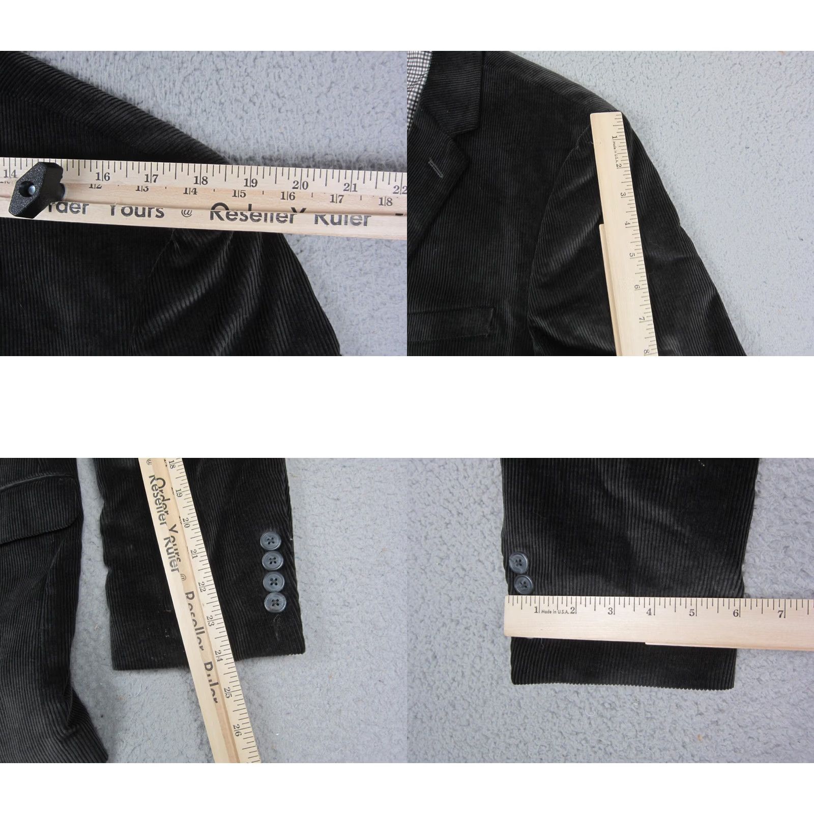 Vintage VINTAGE Saddlebred Blazer Jacket Mens 42R Black Corduroy Classic Western 80s 90s Size 42R - 9 Thumbnail