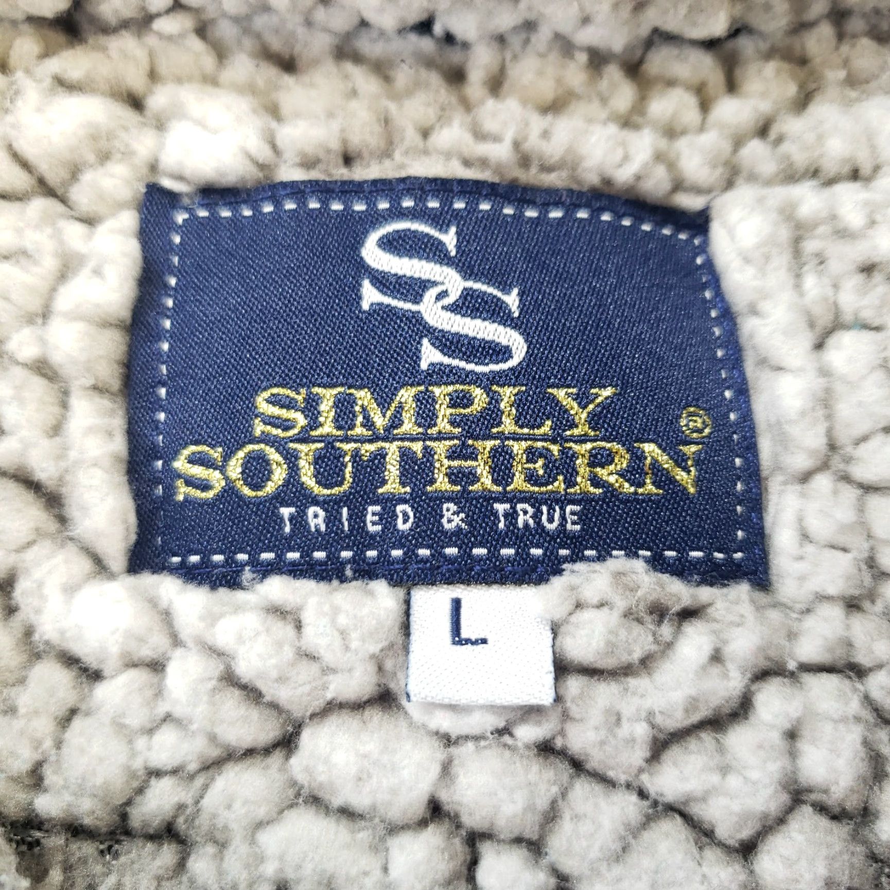 Vintage Simply Southern Women's Gray Fleece Jacket Large 1/4 Zip Long Sleeve Mock Neck Casual Size L / US 10 / IT 46 - 5 Thumbnail